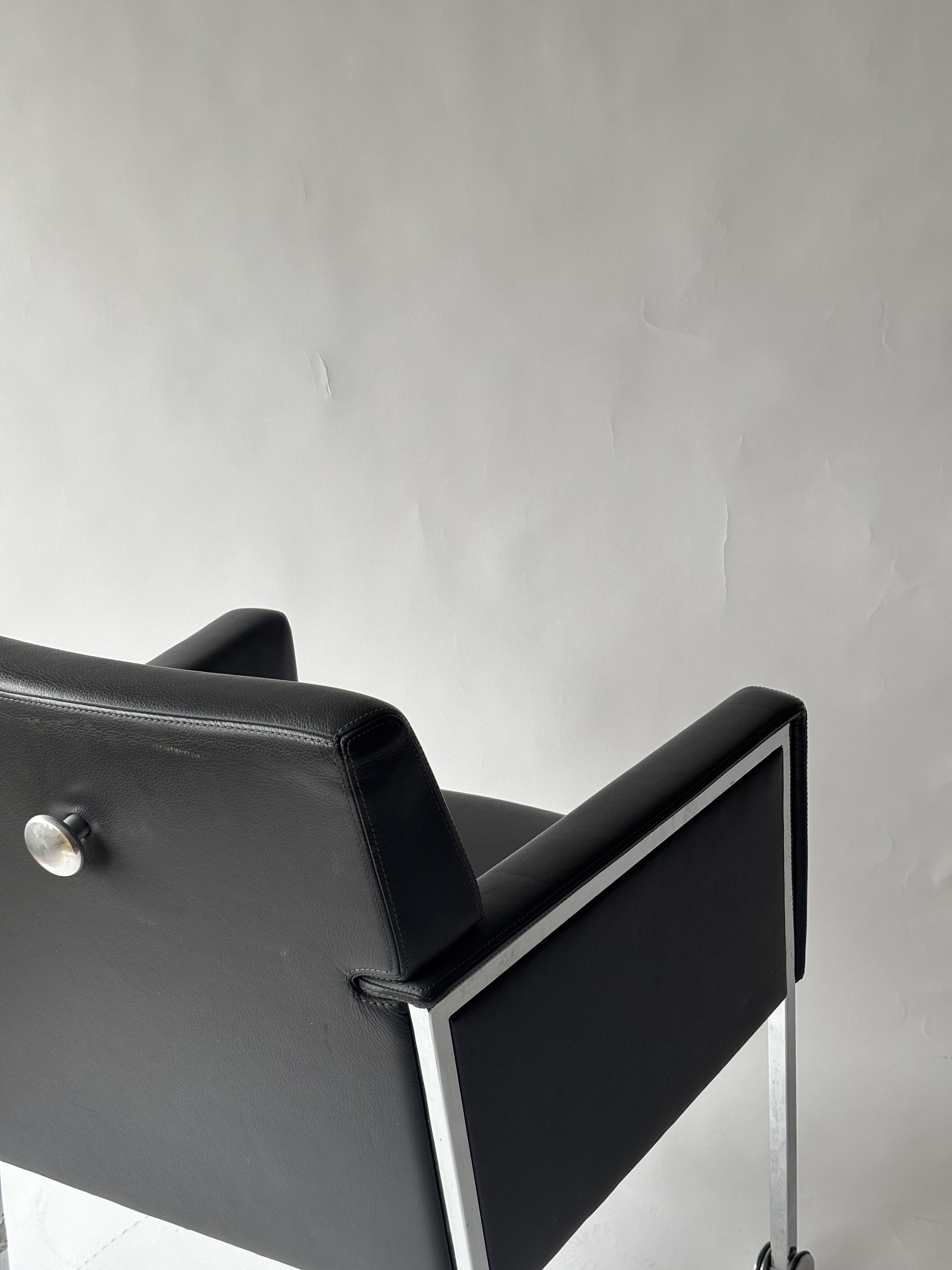 Steel Chair by Enrico Franzolini for Moroso, 1990