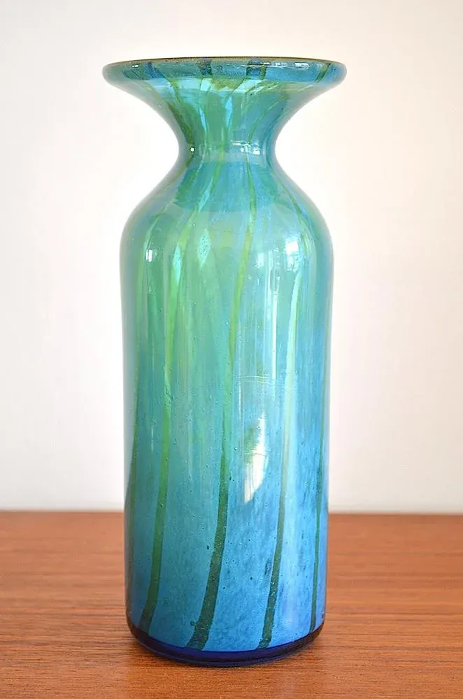 Maltese Glass Vase by Michael Harris for Mdina, 1970s Chairish