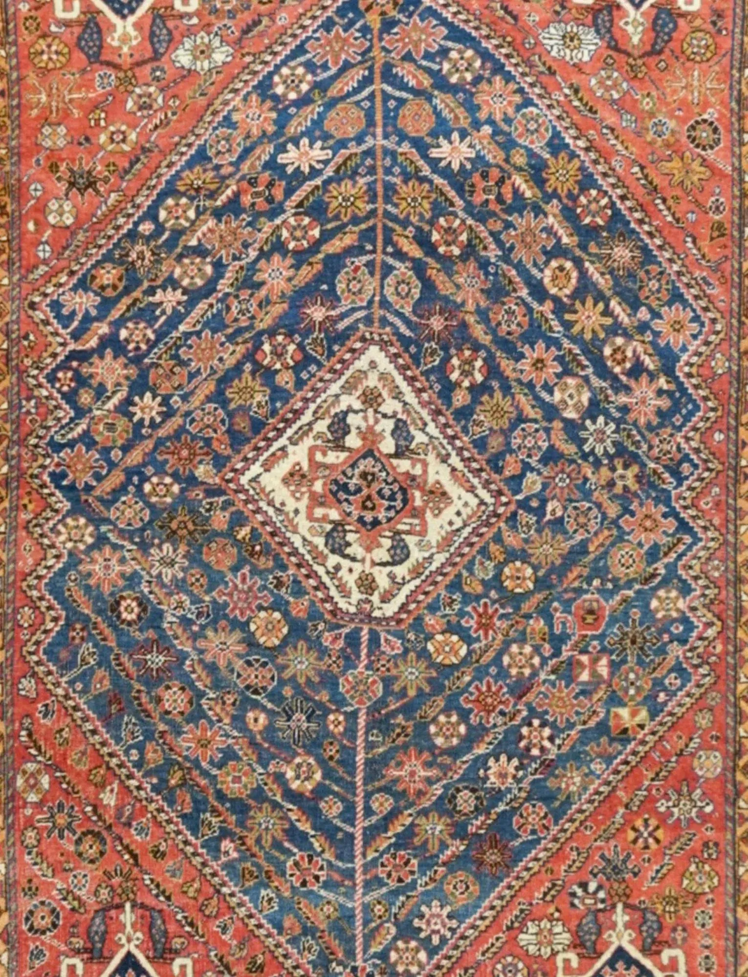 Antique Qashqai Rug 4'9'' x 6'8'' | Chairish