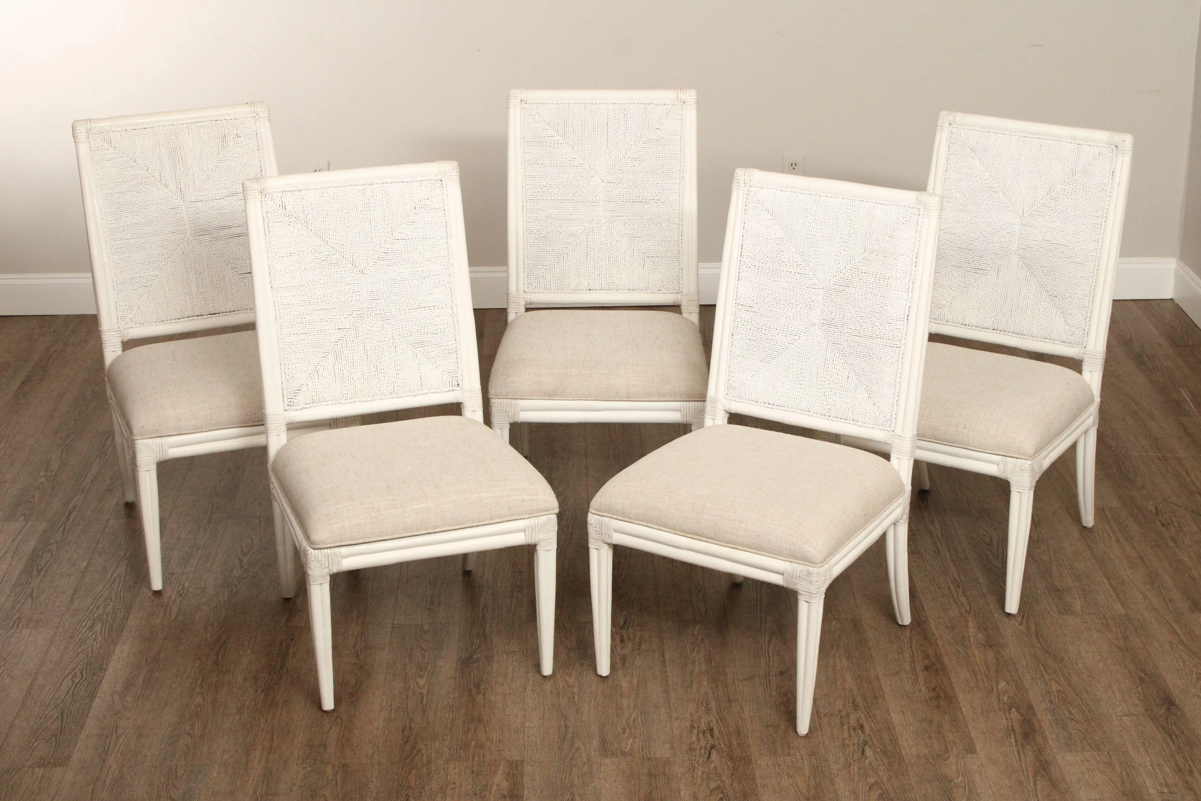 Tommy Bahama Ocean Breeze Collection White Rattan Set of Five