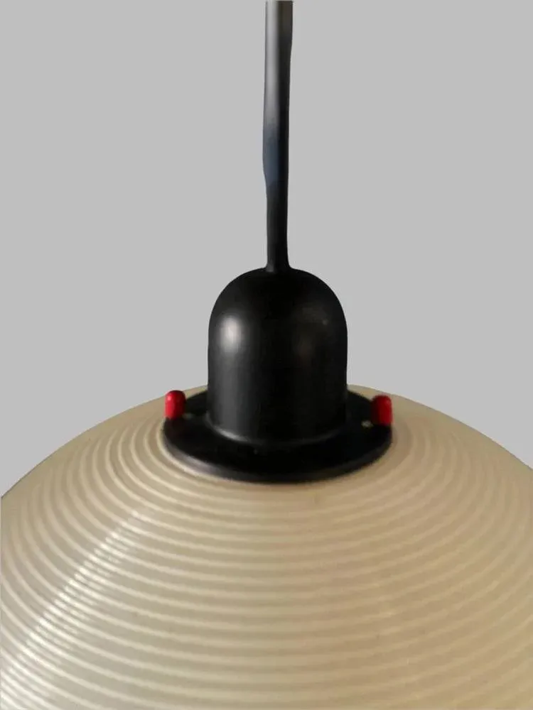 Hanging Single Pendant Lamp with Spherical Lampshade, 1960s