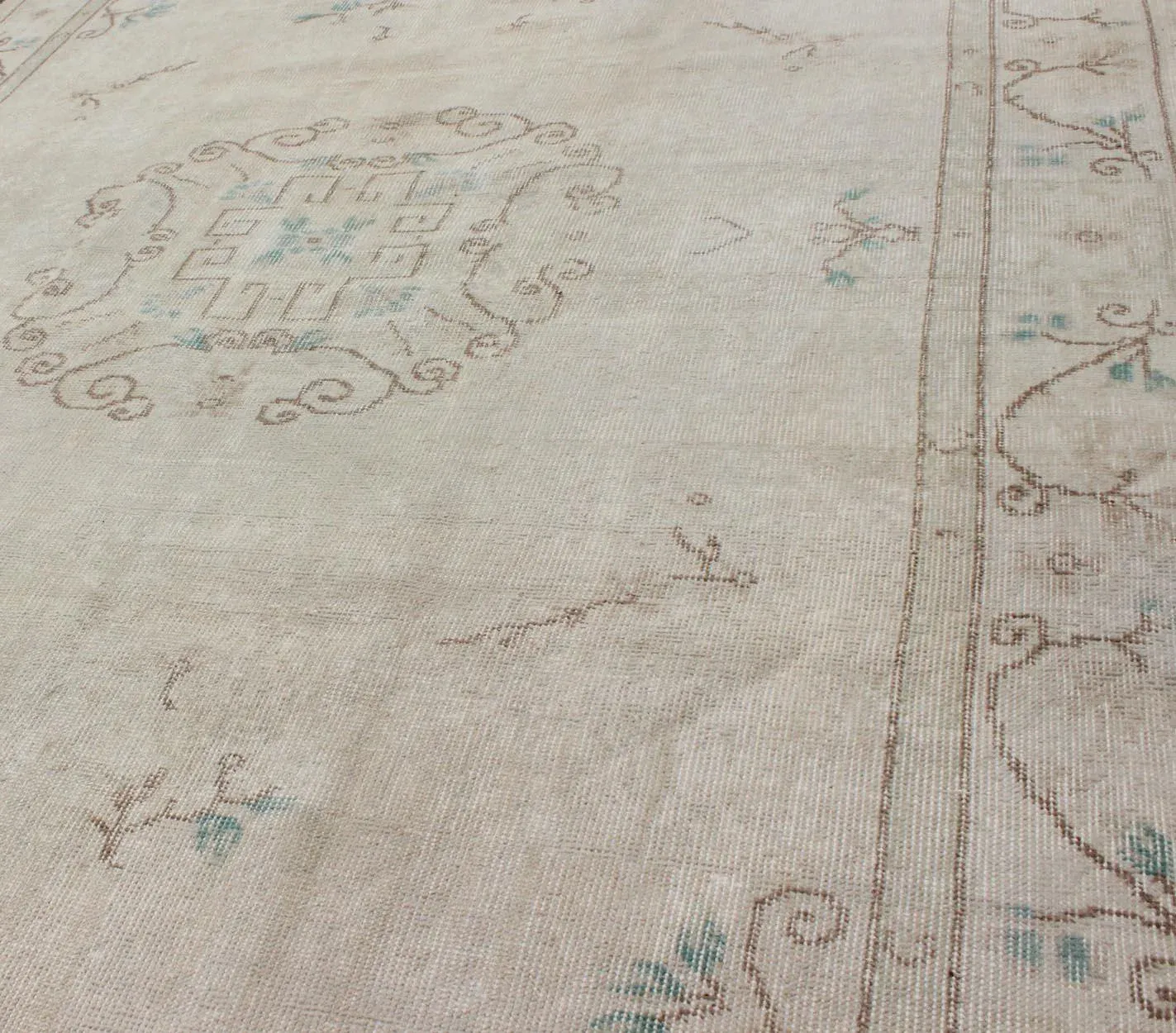 Keivan Woven Arts, En-140565, 1950s Vintage Turkish Turkestan Khotan Design Rug - 5′7″ × 8′10″