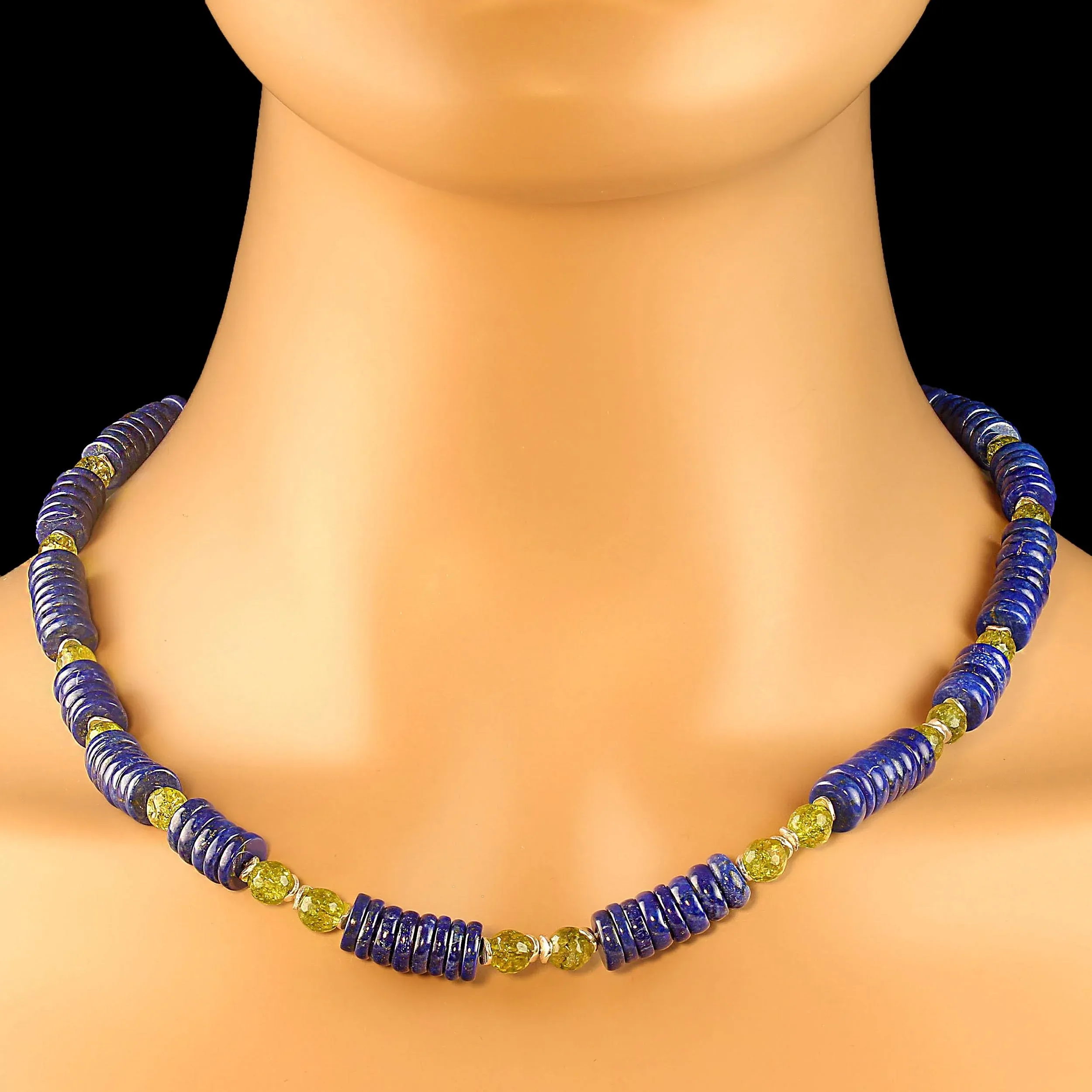 Lapis Lazuli and Peridot Necklace