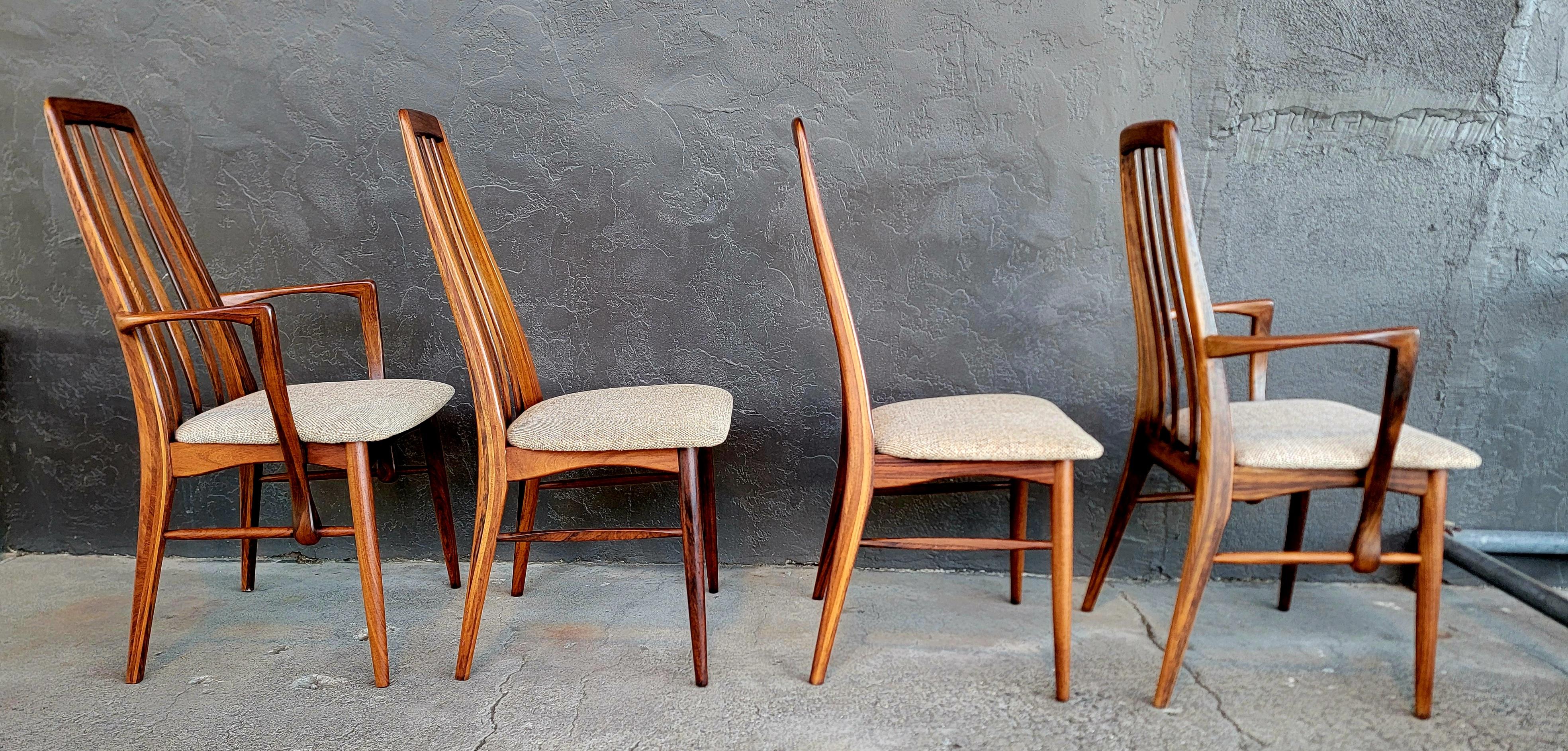 Eva Rosewood Dining Chairs by Niels Koefoed for Koefoeds Hornslet