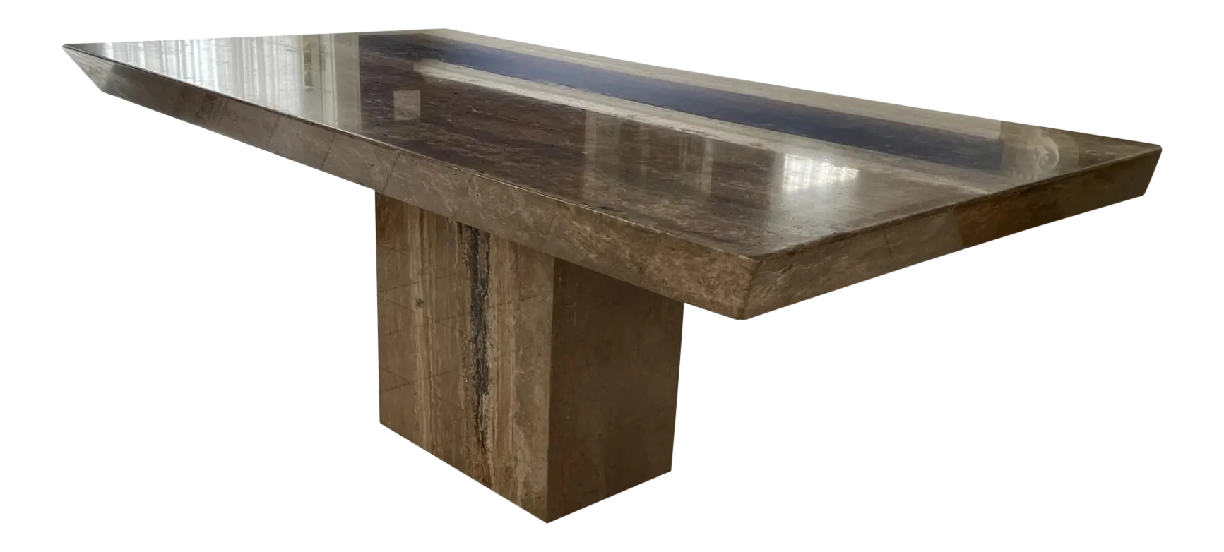 Mid 20th Century Contemporary Natural Stone Dining Table Chairish