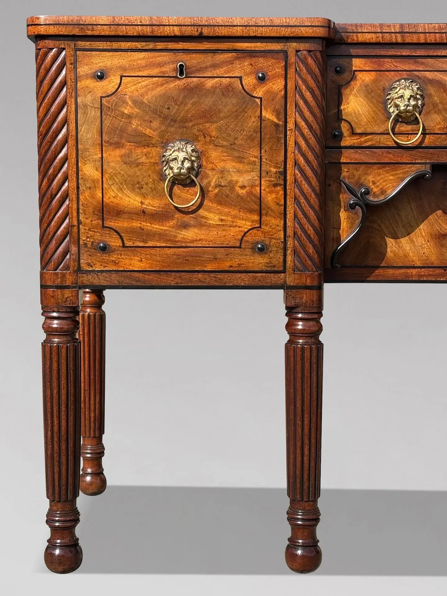 George Iv Mahogany Ebony Breakfront Sideboard, 1825