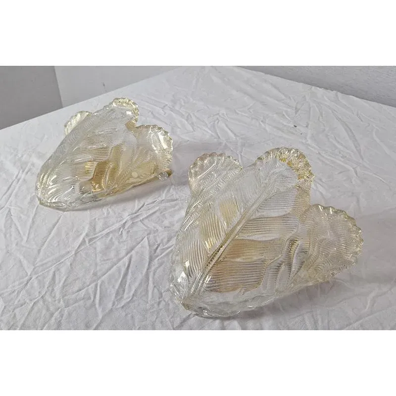 Murano Glass Wall Lights, 1950s, Set of 2