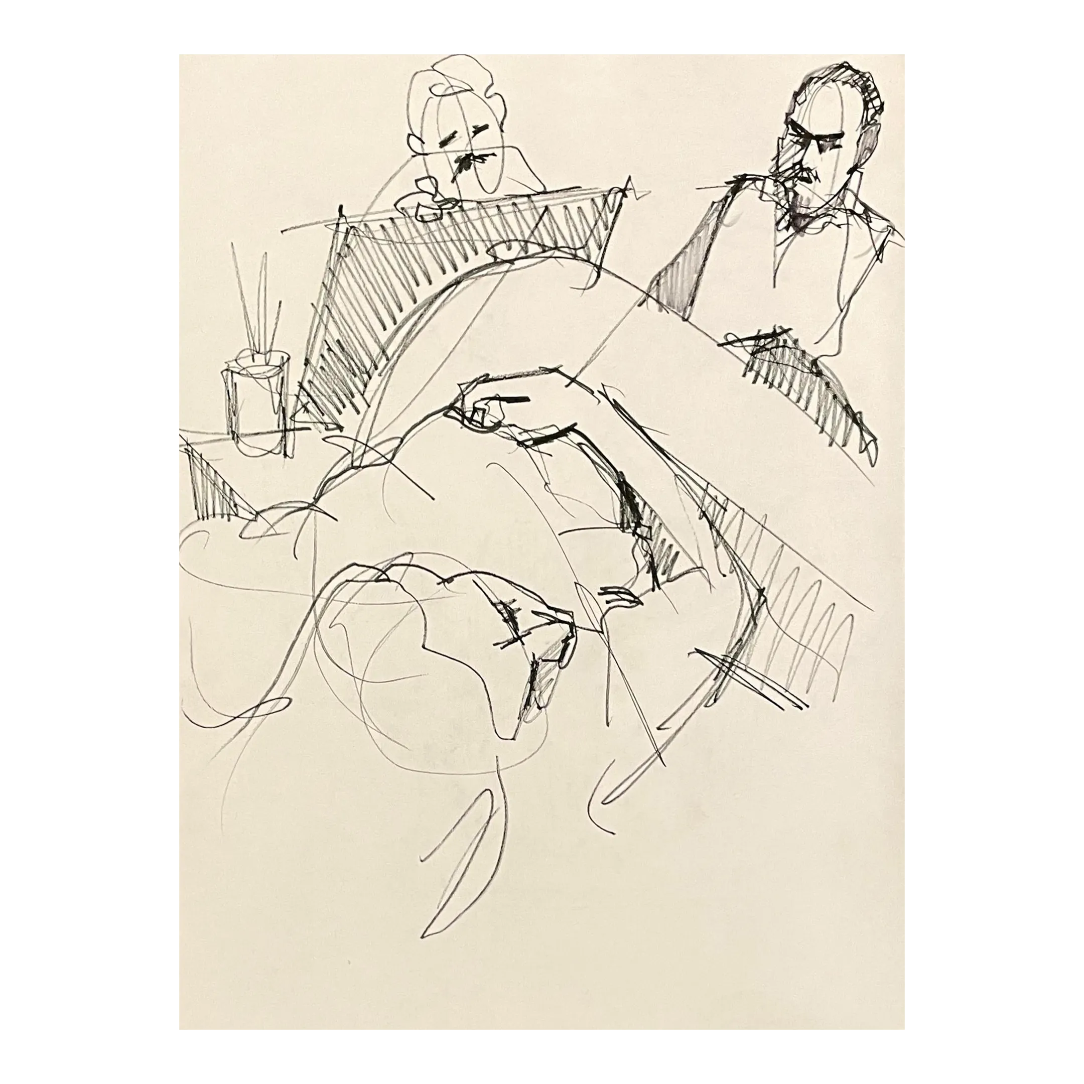 1980s John Reilly Life Drawing Class Artists