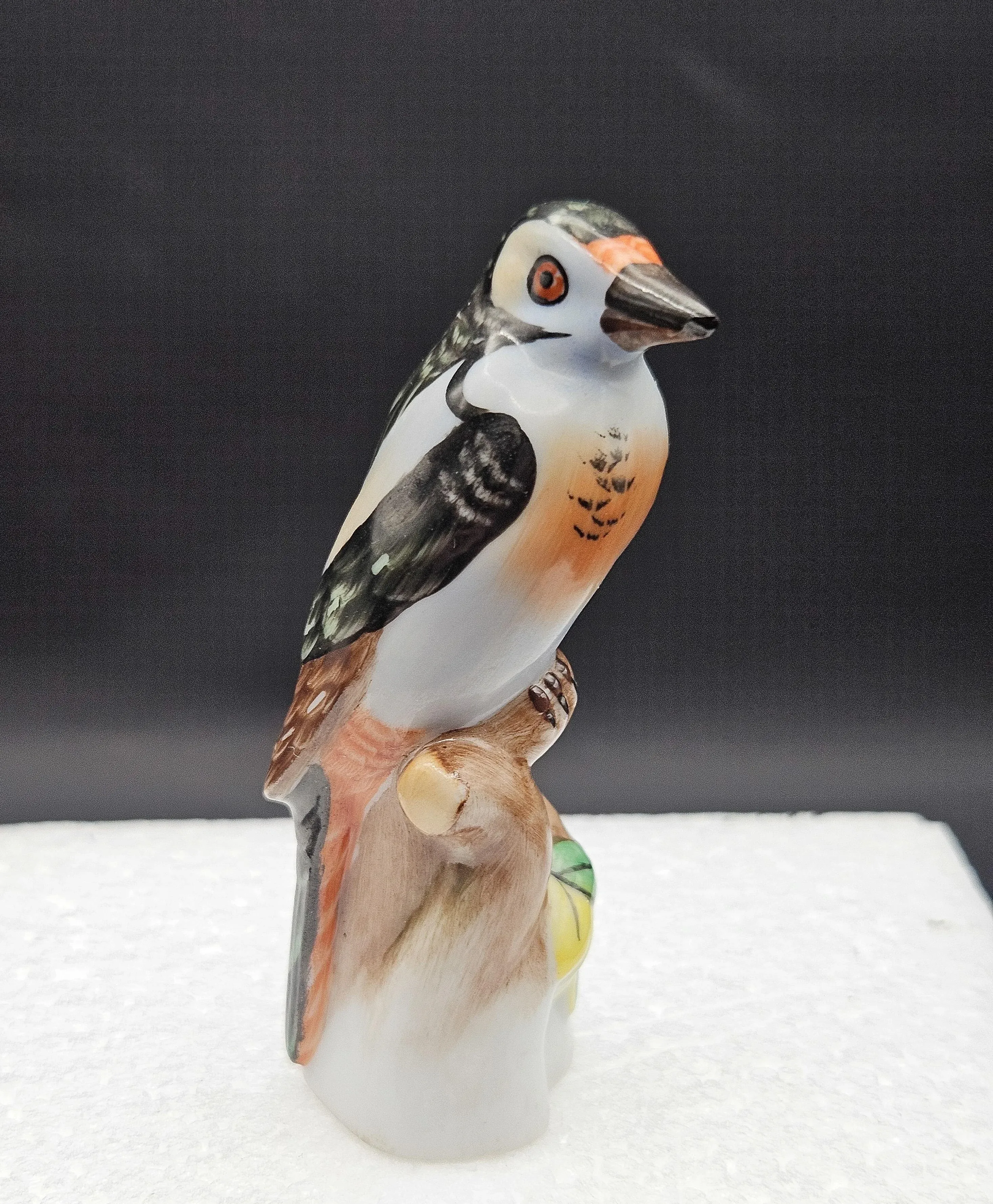Herend Hungary Porcelain Hand Painted Woodpecker Bird Figurine