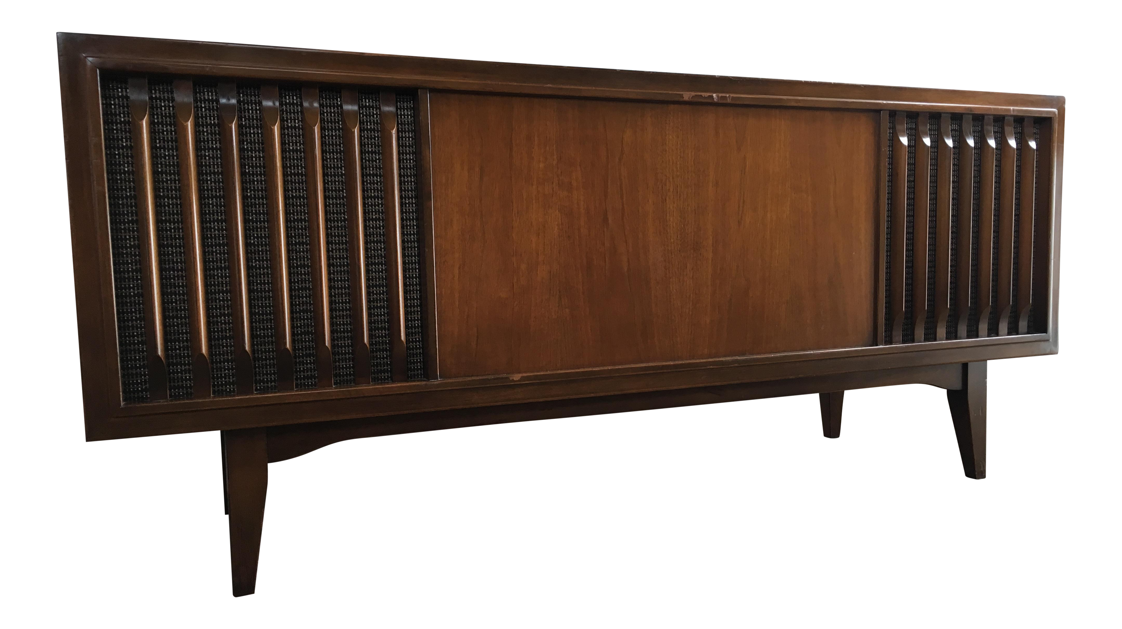 Vintage Mid Century Modern Zenith Record Player Console Model Y928