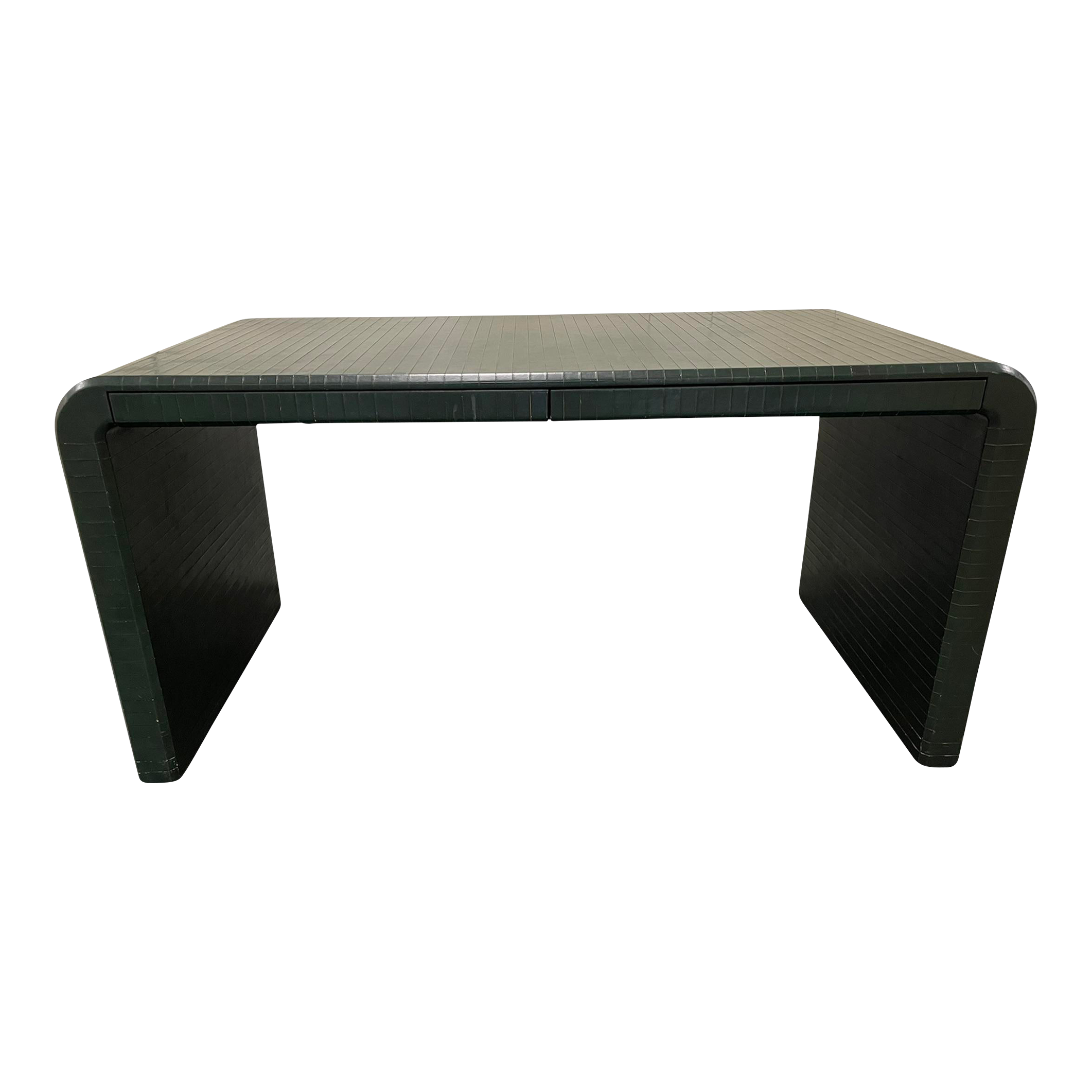 Black waterfall desk deals
