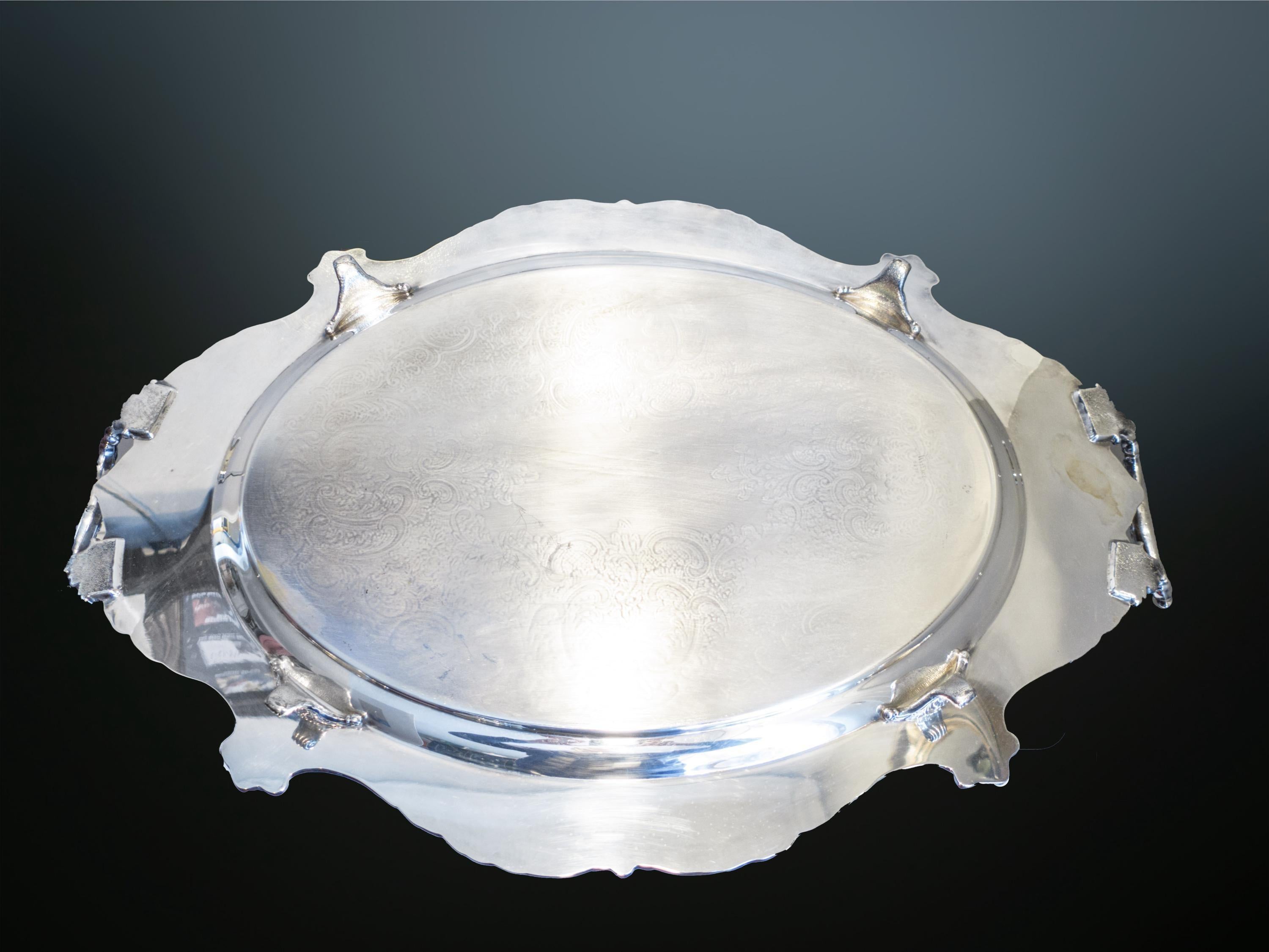 Mid 20th Century Christopher Wren Silver Plate Serving Tray by - Main Image