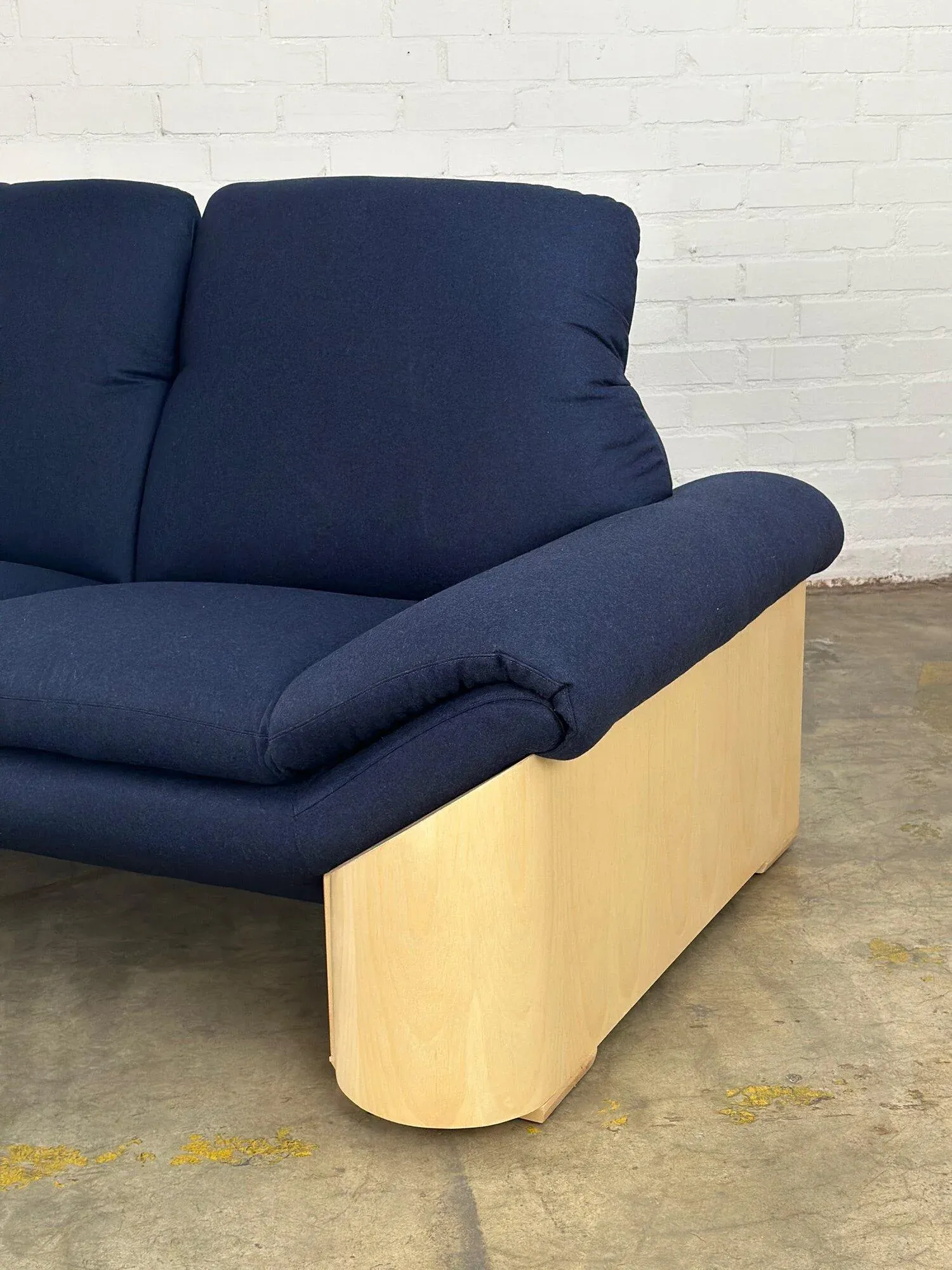 Italian Sofa With Chunky Maple Legs