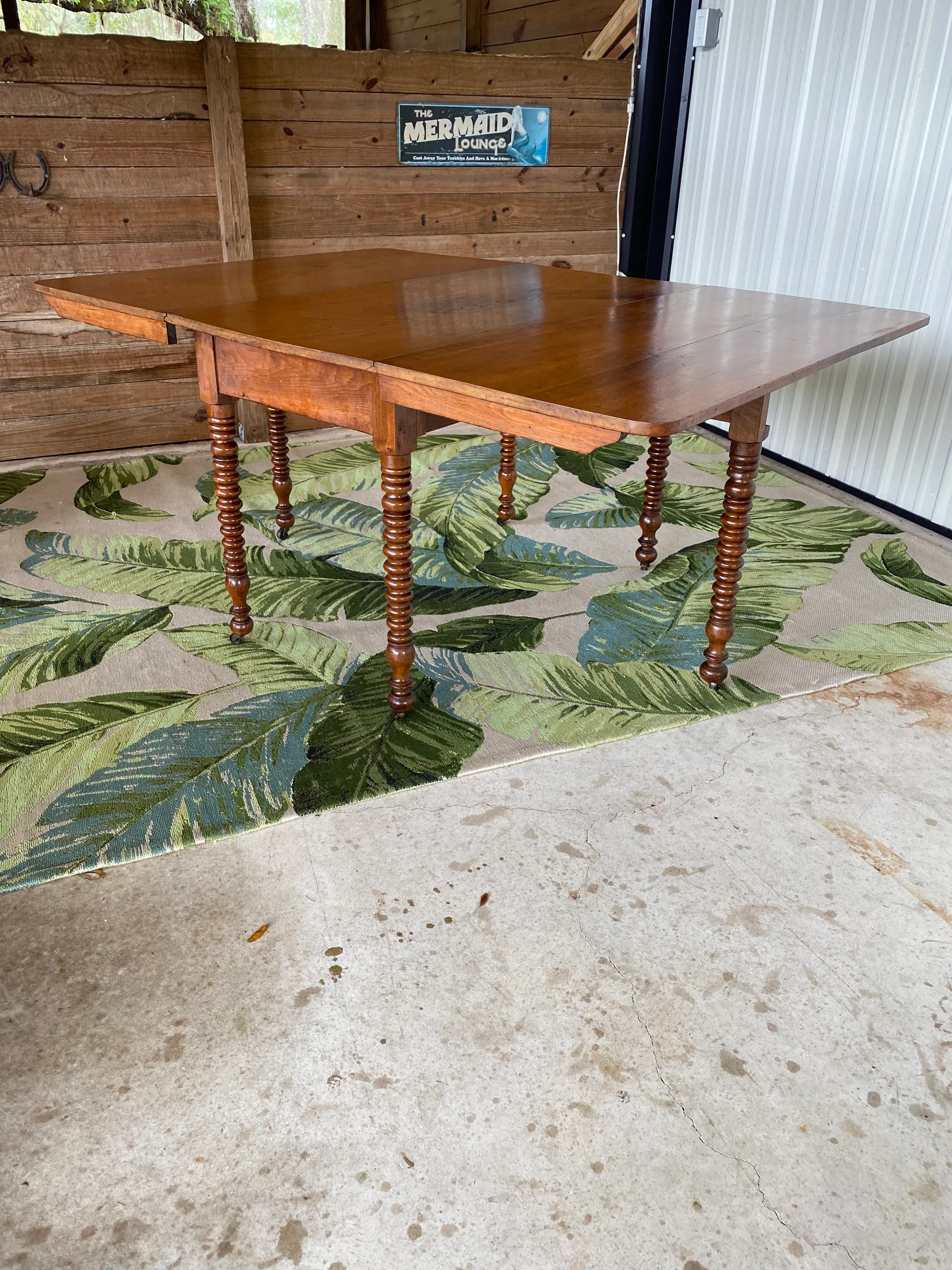 1940s Gate Leg Drop Leaf Spindle Dining Buffet Table Chairish