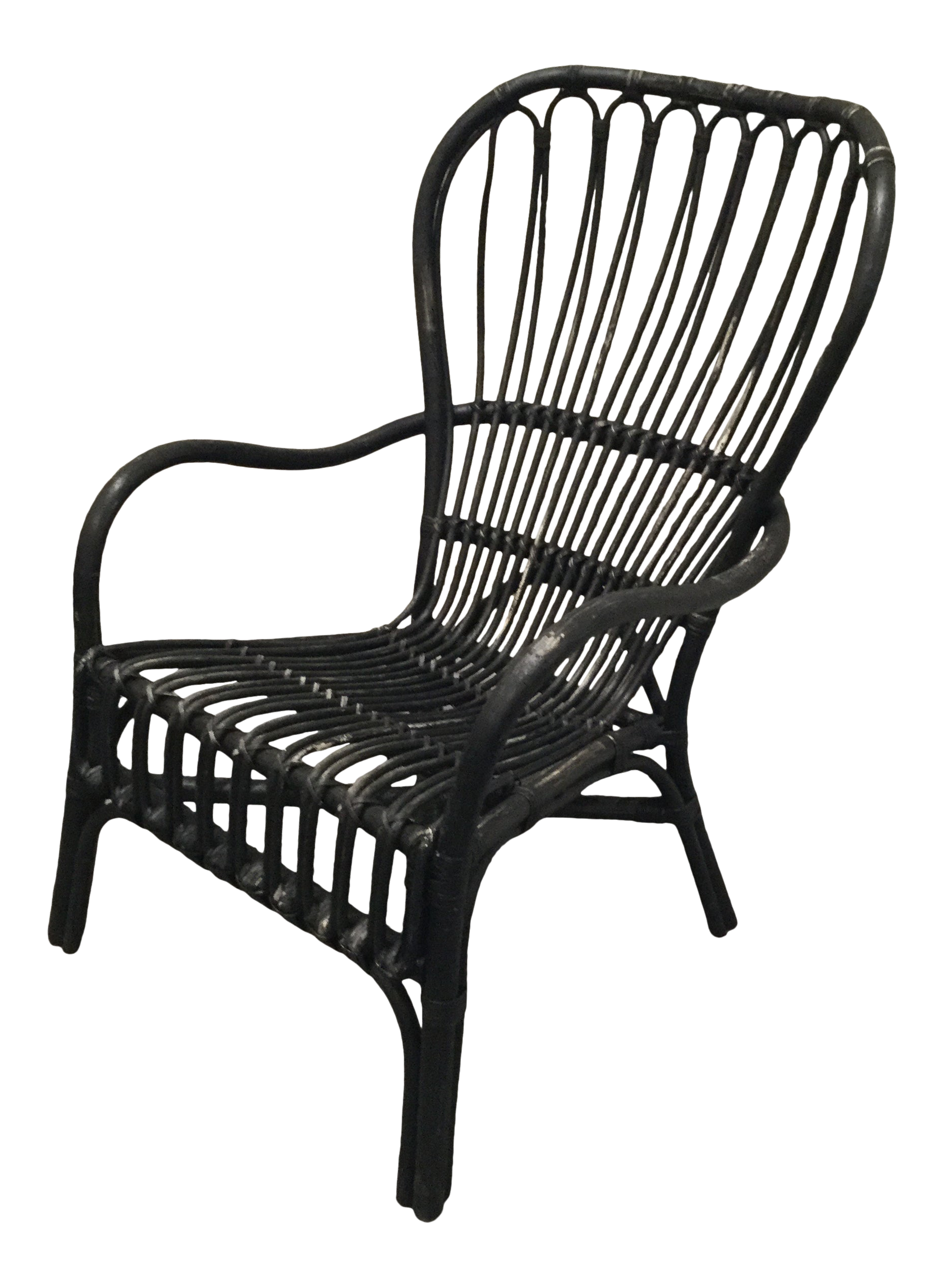 black wicker outdoor furniture on Distressed Black Wicker Chair Chairish