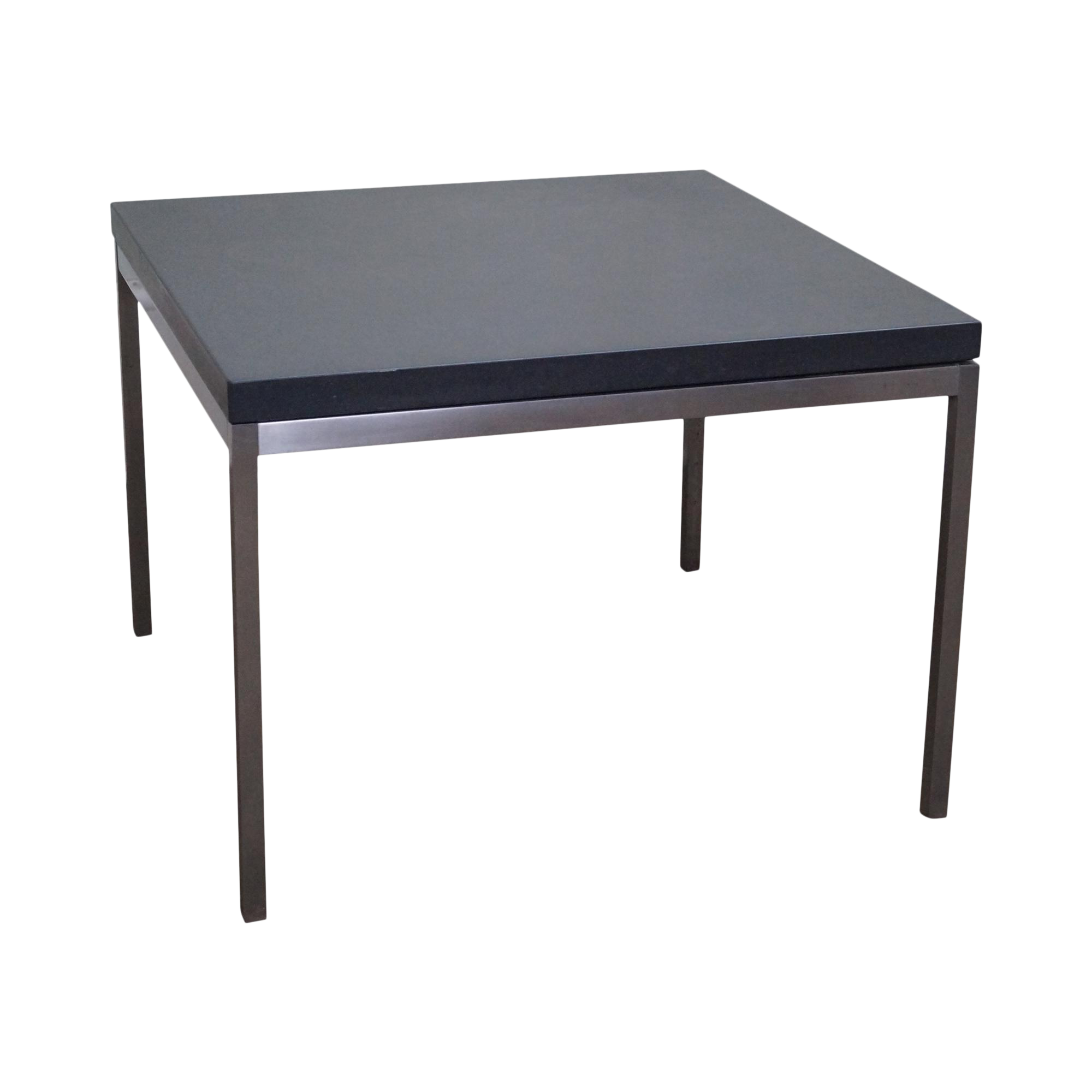 Mid Century Modern Square Chrome Slate Top Side Table Chairish