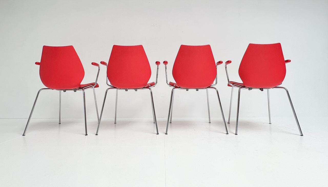 Maui Kartell Chairs by Vico Magistretti, 1980s, Set of 4