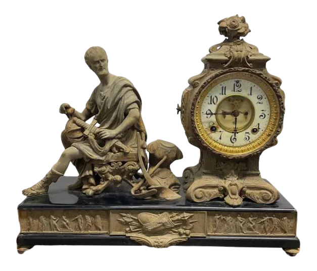 19th Century Ansonia Decorative Mantle Clock Chairish