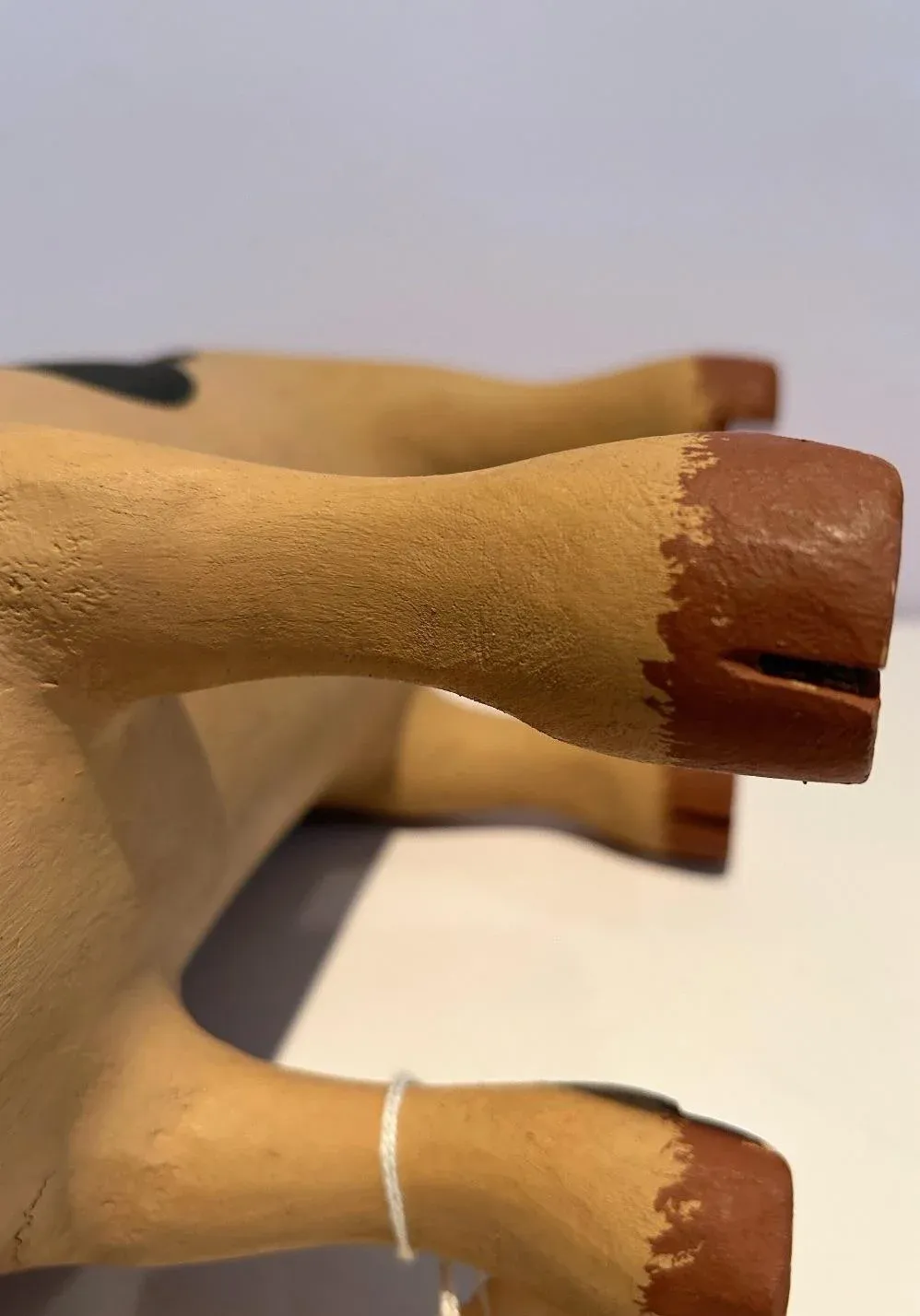 Vintage Rory Alvarez Folk Art Cottonwood Pig Large Figure, Made in