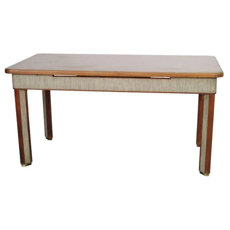 Vintage Solid Beech Dining Table, 1940s