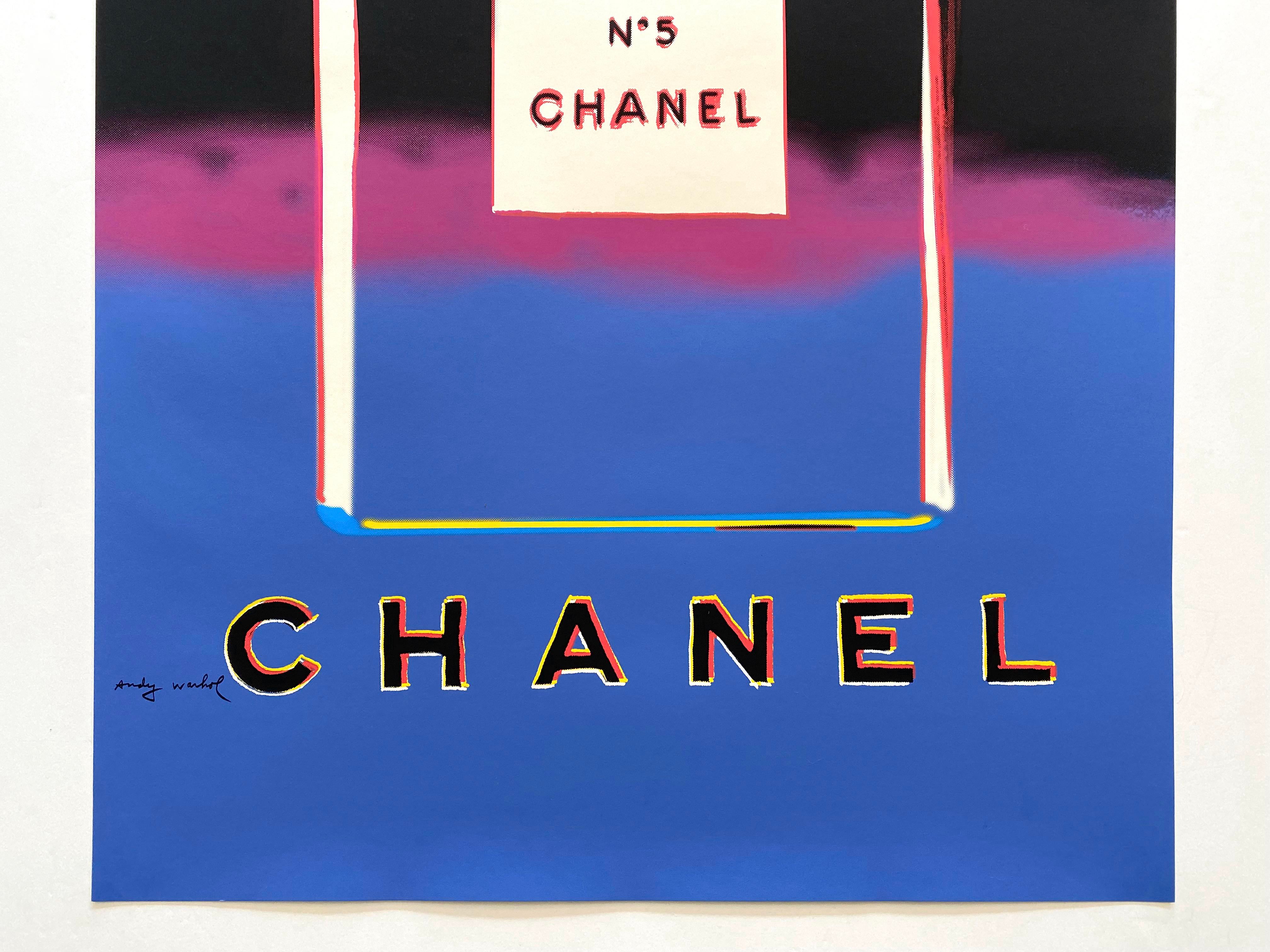 Andy Warhol Vintage 1997 Fine Art Silkscreen Print Large Pop Art Poster   Chanel No. 5  1985