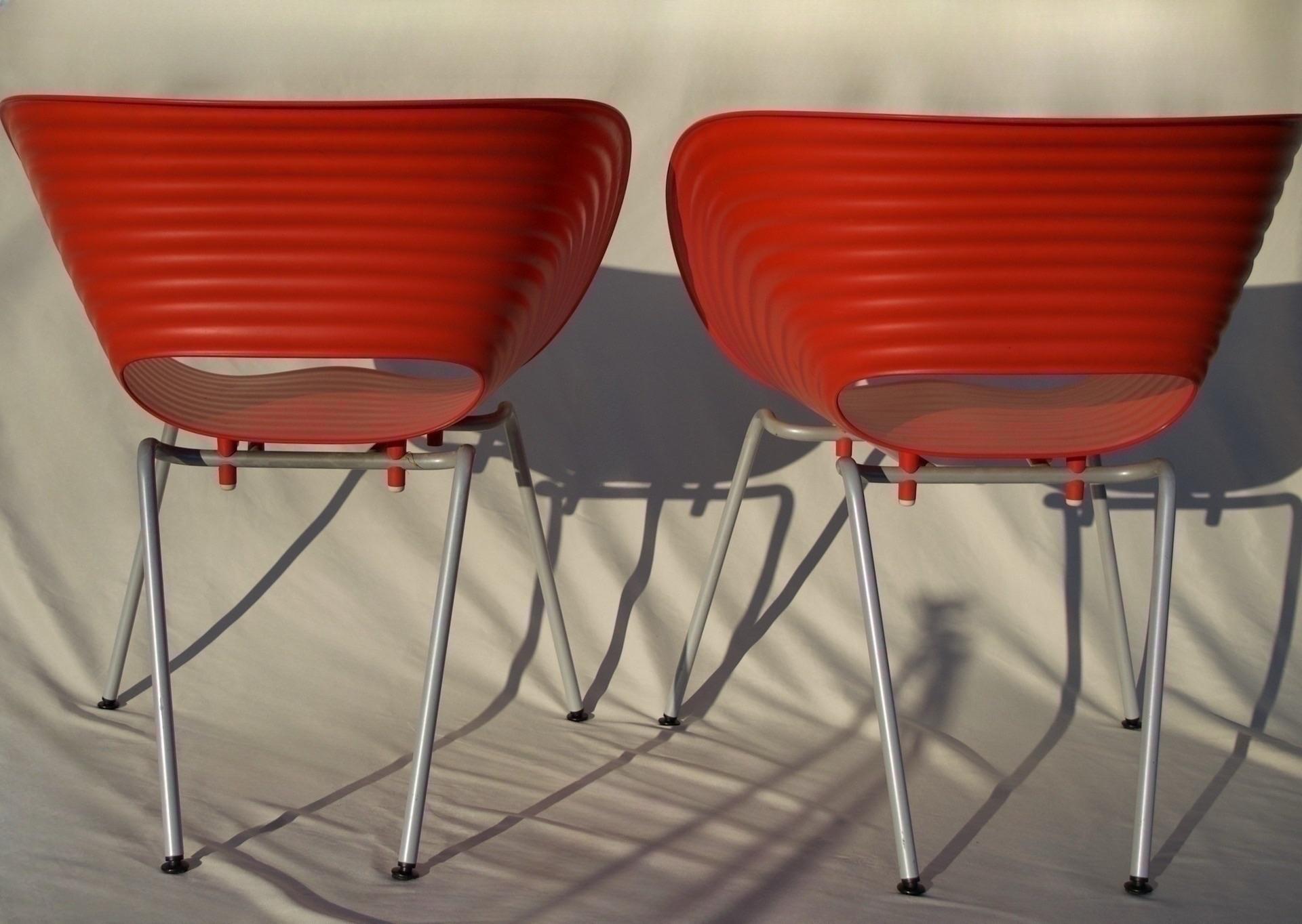 Pair of Vitra “Tom Vac” Chairs by Ron Arad, Red