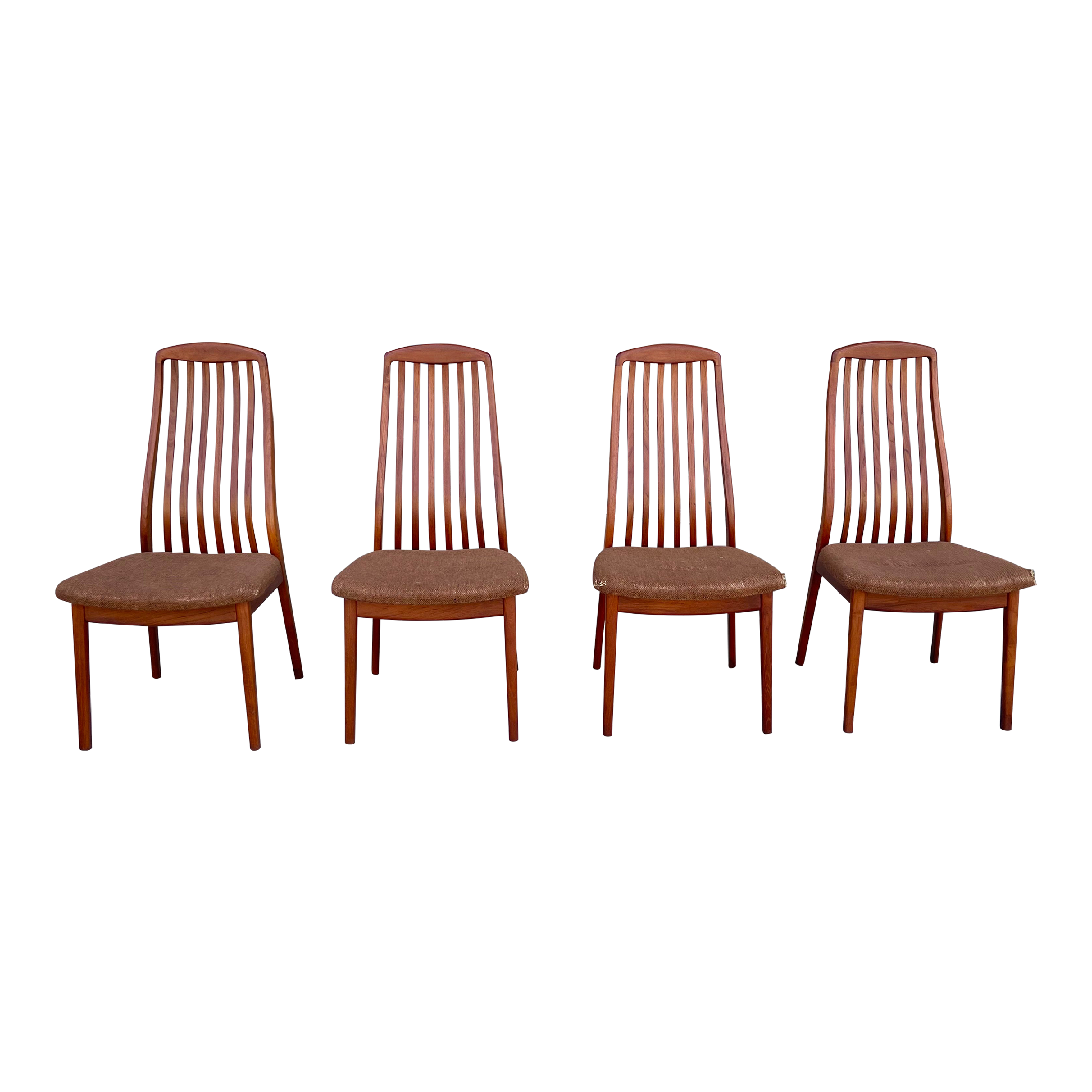 1970s Danish Modern Teak Dining Chairs by PrebenSchou Set of 4