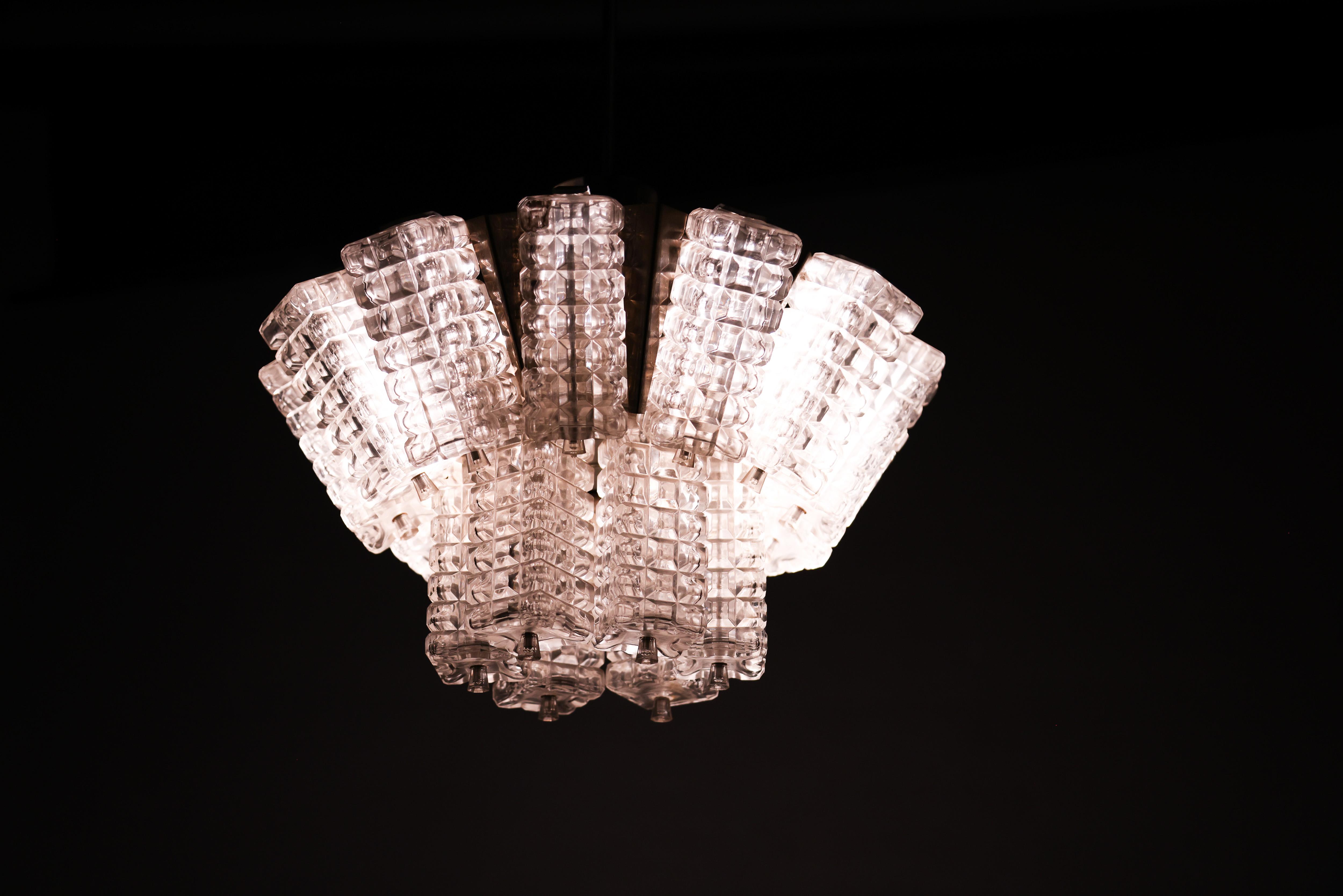 Vintage Austrolux Glass Pendant Light, 1960s