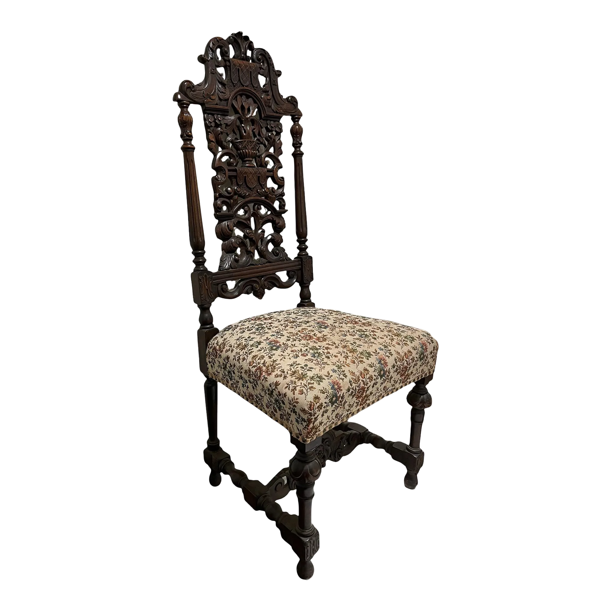 Mid 19th Century English Jacobean Style Walnut Chair Chairish