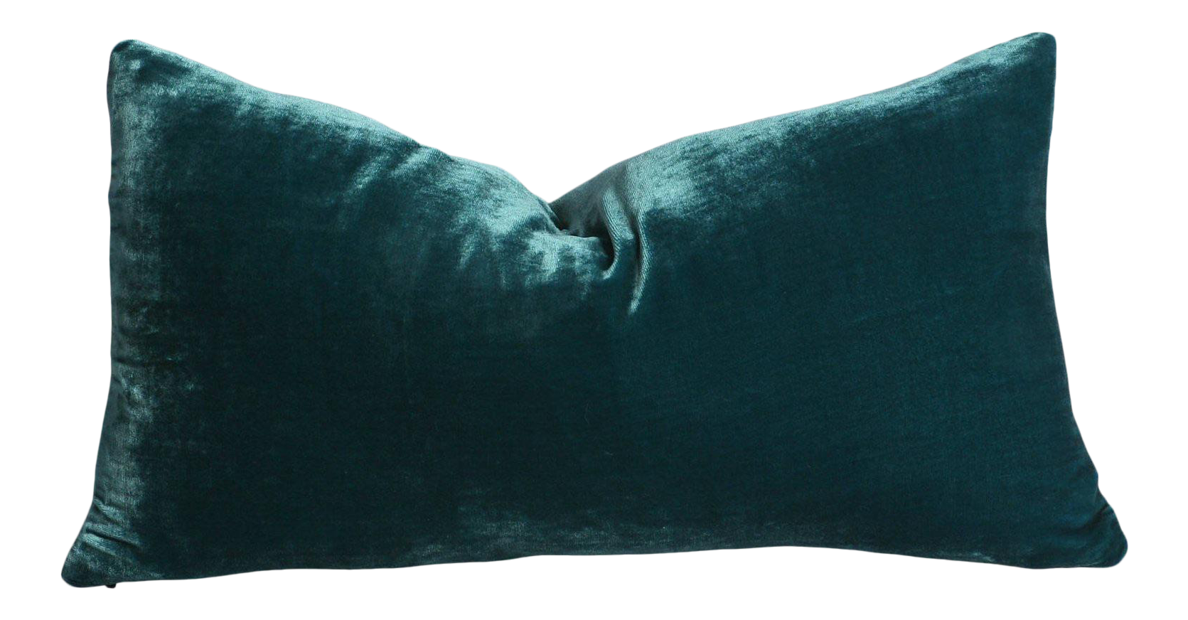 Deep Teal Silk Velvet Pillow Cover 12x21 Chairish