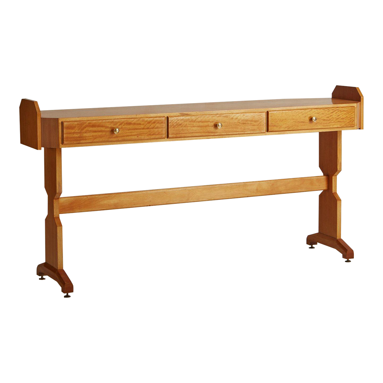 Maple Console Table With Drawers in the Style of Vittorio Dassi, Italy