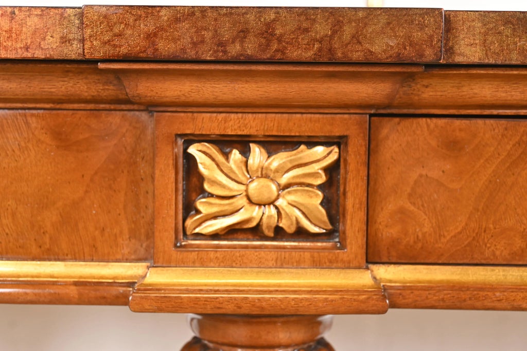 Karges French Regency Louis XVI Burled Walnut and Gold Gilt