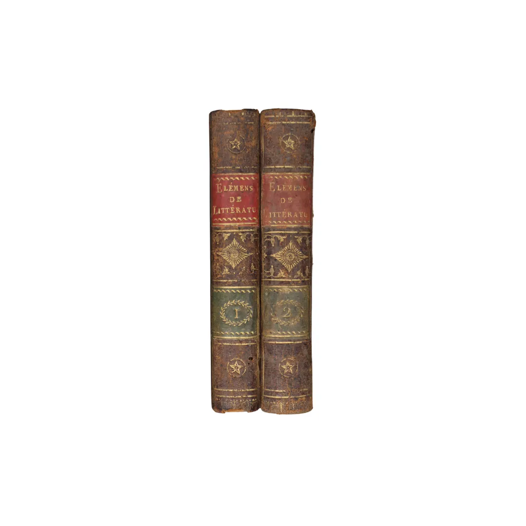 アンティーク雑貨 Old French Books 1830. Antique 1830s French Leather Bound Books - Set of 3 | Chairish