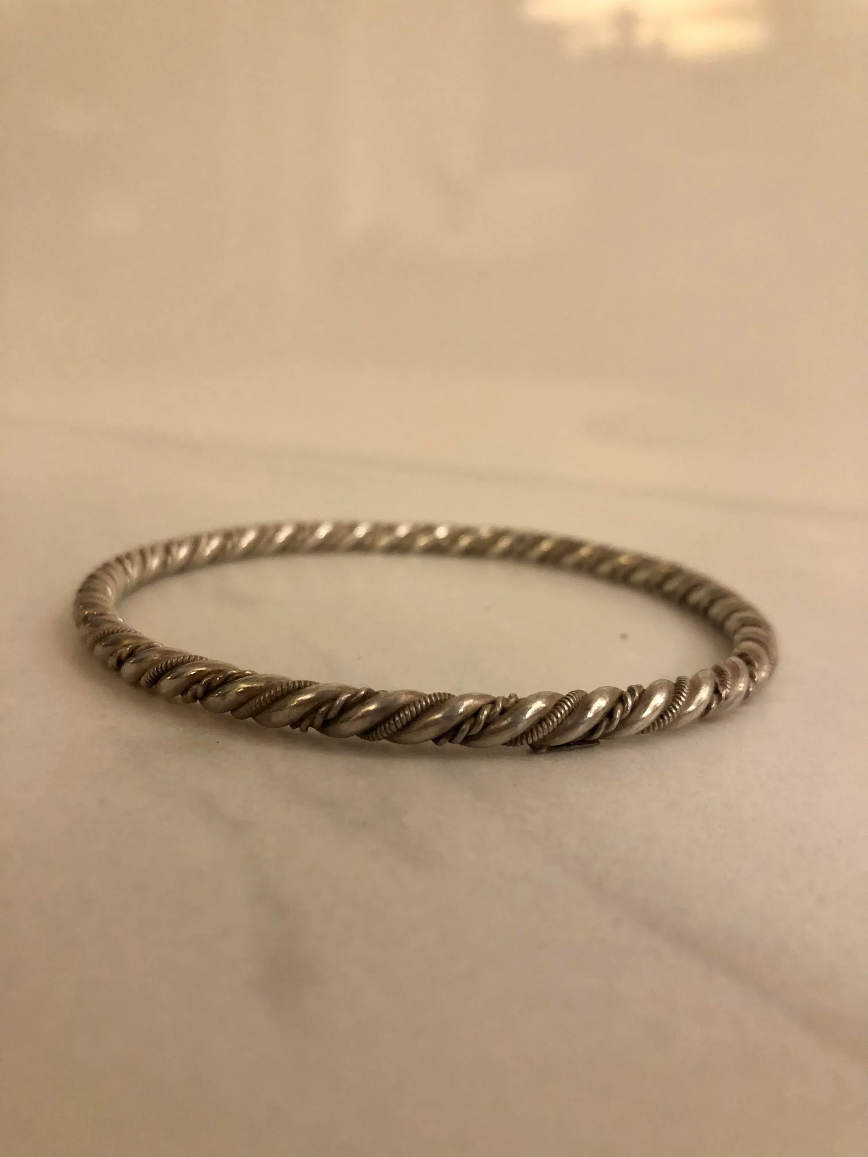 アクセサリー Vintage Silver Twist Bar Bangle 925 Vintage Twisted Sterling Silver Bangle Bracelet // Simple