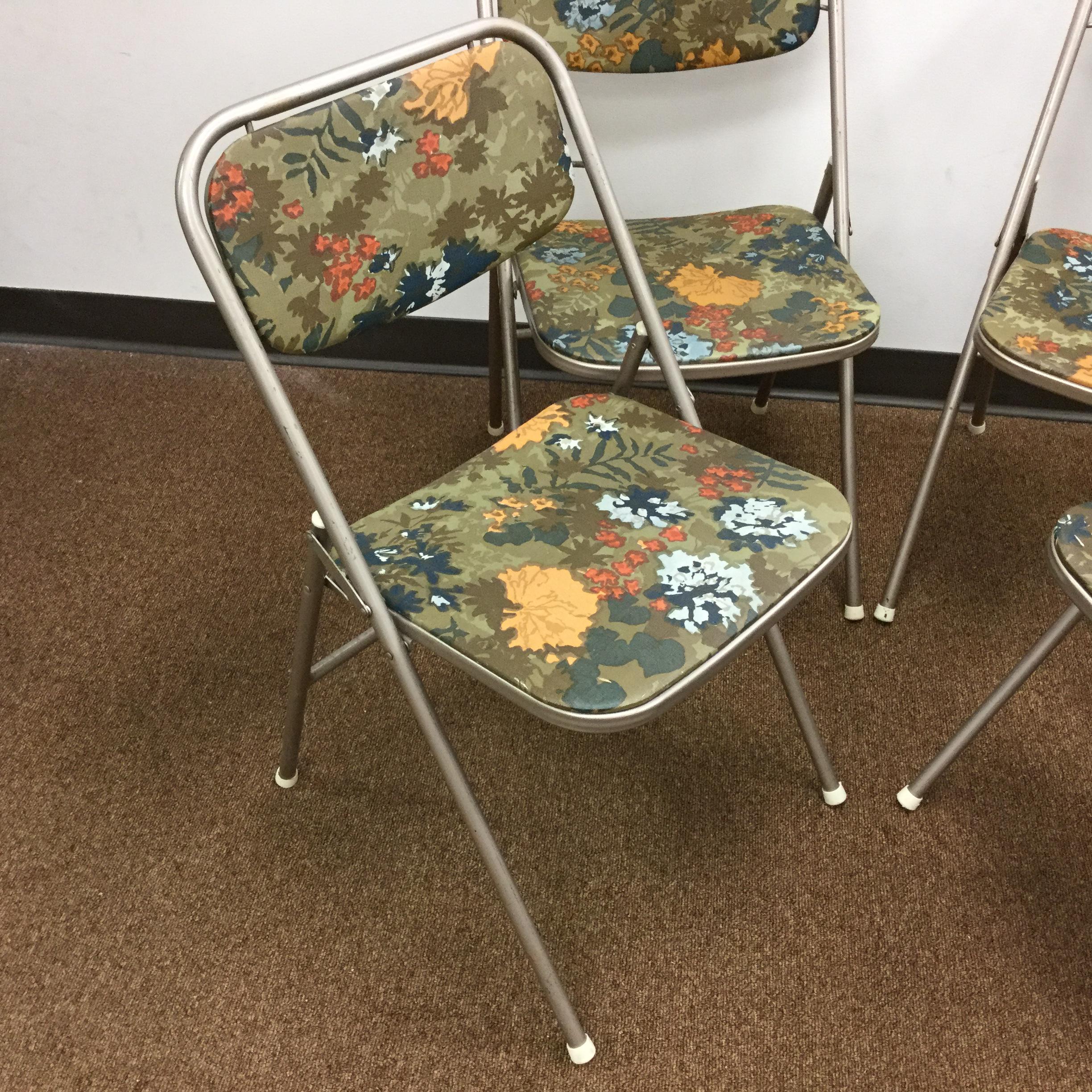1960s Vintage Samsonite Folding Chairs Set of 4