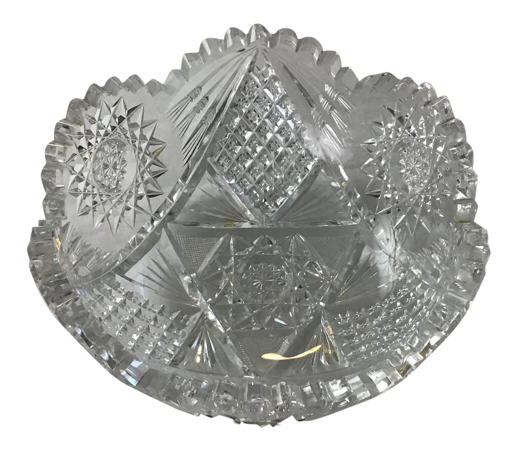 Brilliant Period Cut Glass Bowl Chairish