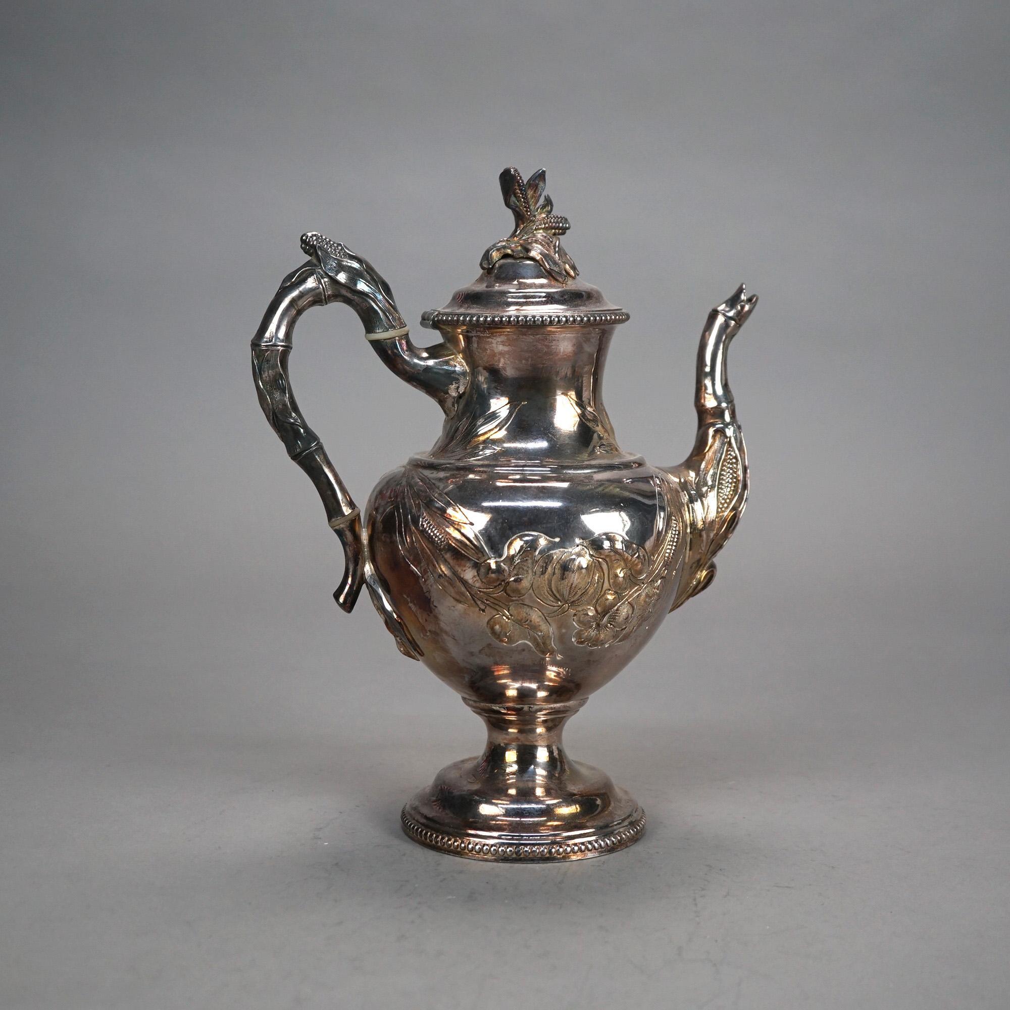 1824 Sterling Teapot Antique Ornate British Sterling Silver