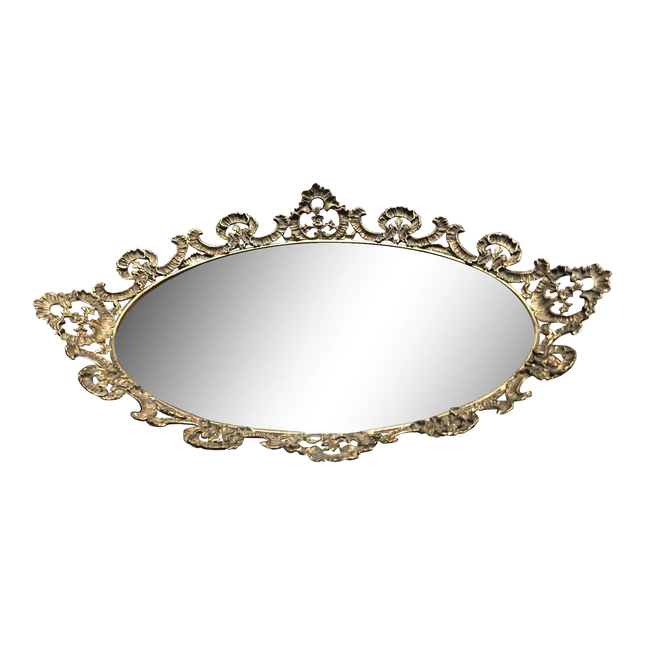 Mid 20th Century Table Vanity Mirror Hollywood Regency Chairish