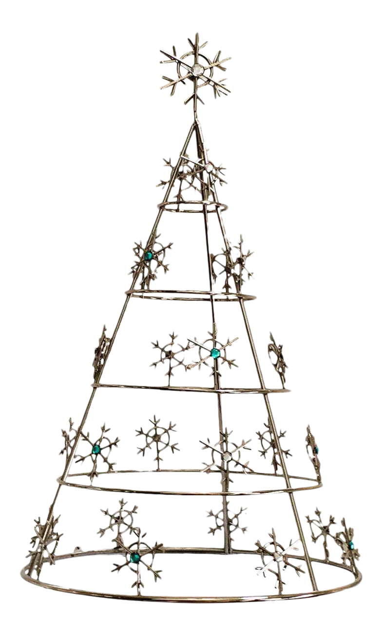 Mid-Century Modern Silver Christmas Tree | Chairish
