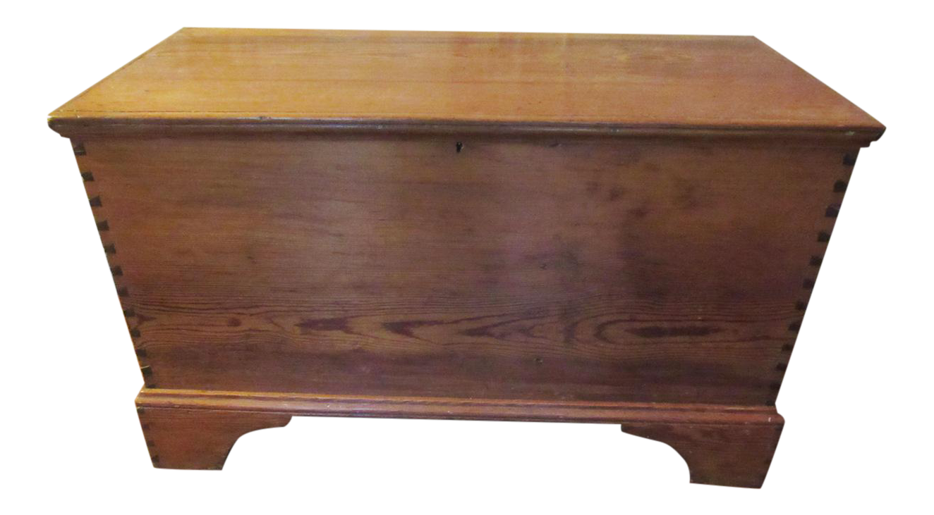 Antique Primitive Southern Pine Blanket Chest Chairish