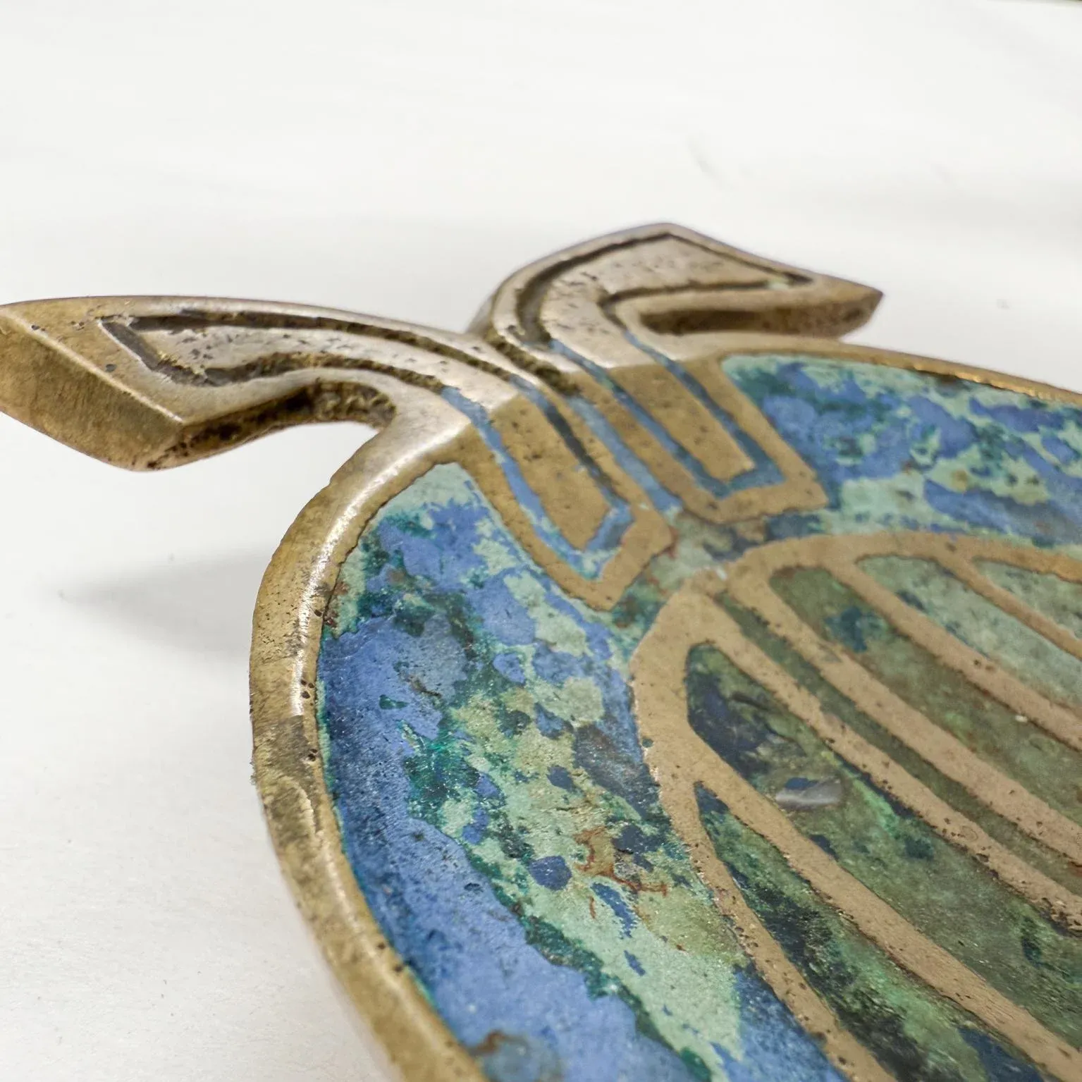 Pepe Mendoza Pineapple Codex Ashtray Bowl Azurite Malachite