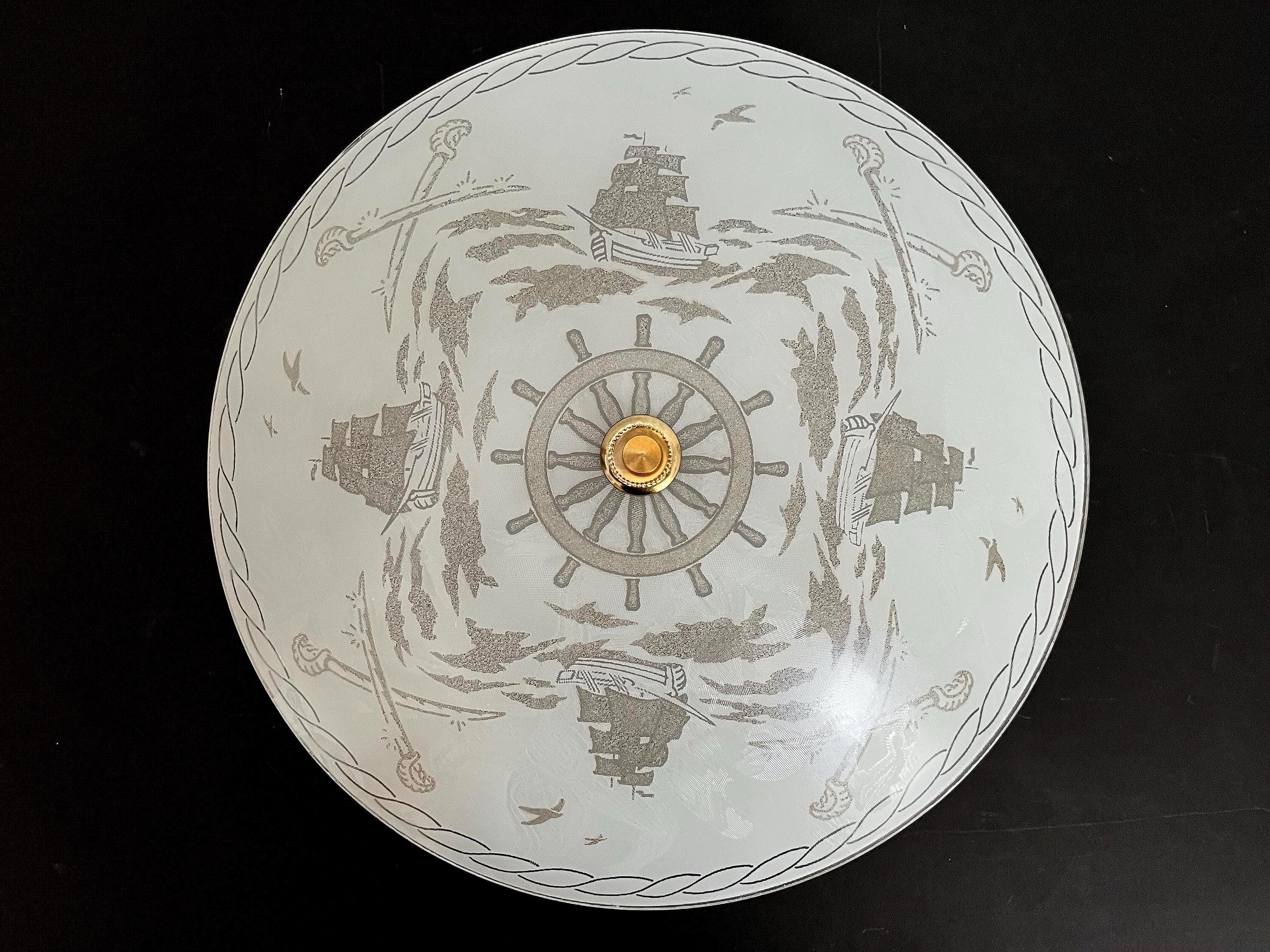 1960s Nautical Ships Flush Light