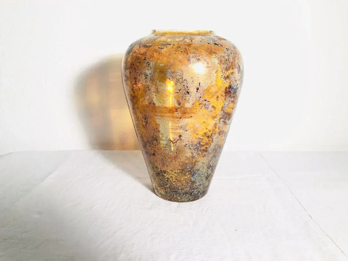 Mid-Century Iridescent Glass Vase