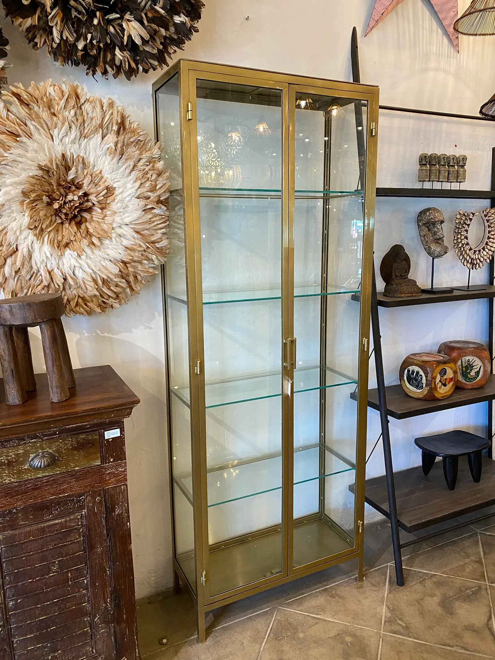 a.depeche のcadeal slide glass cabinet French Art Deco Cabinet With Sliding Glass Doors - Item: 11106