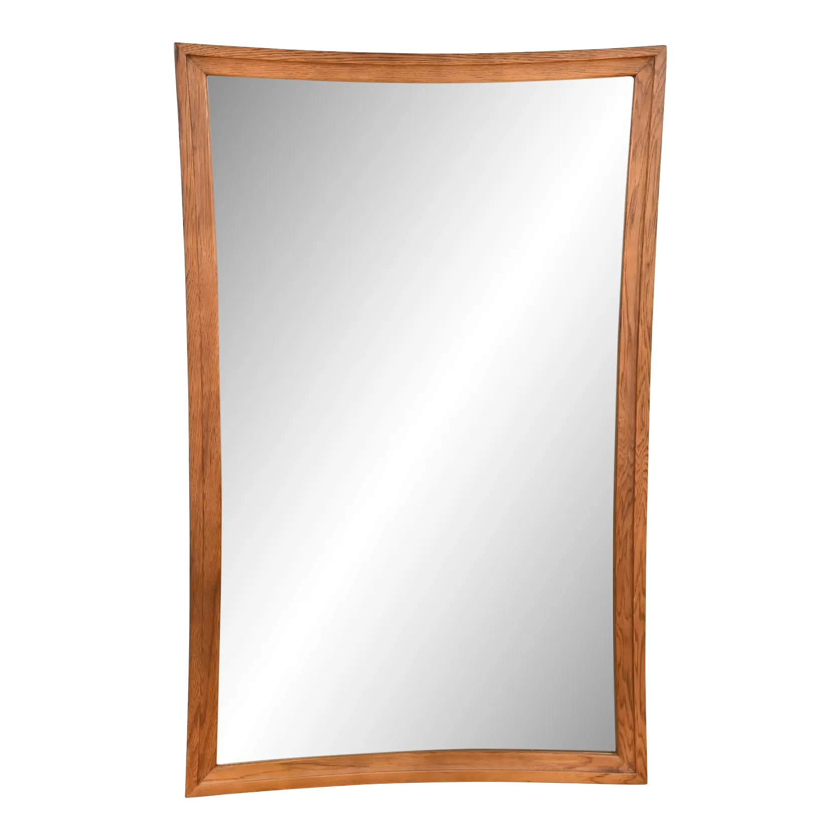 Broyhill Sculptra Mid-Century Modern Walnut Framed Wall Mirror