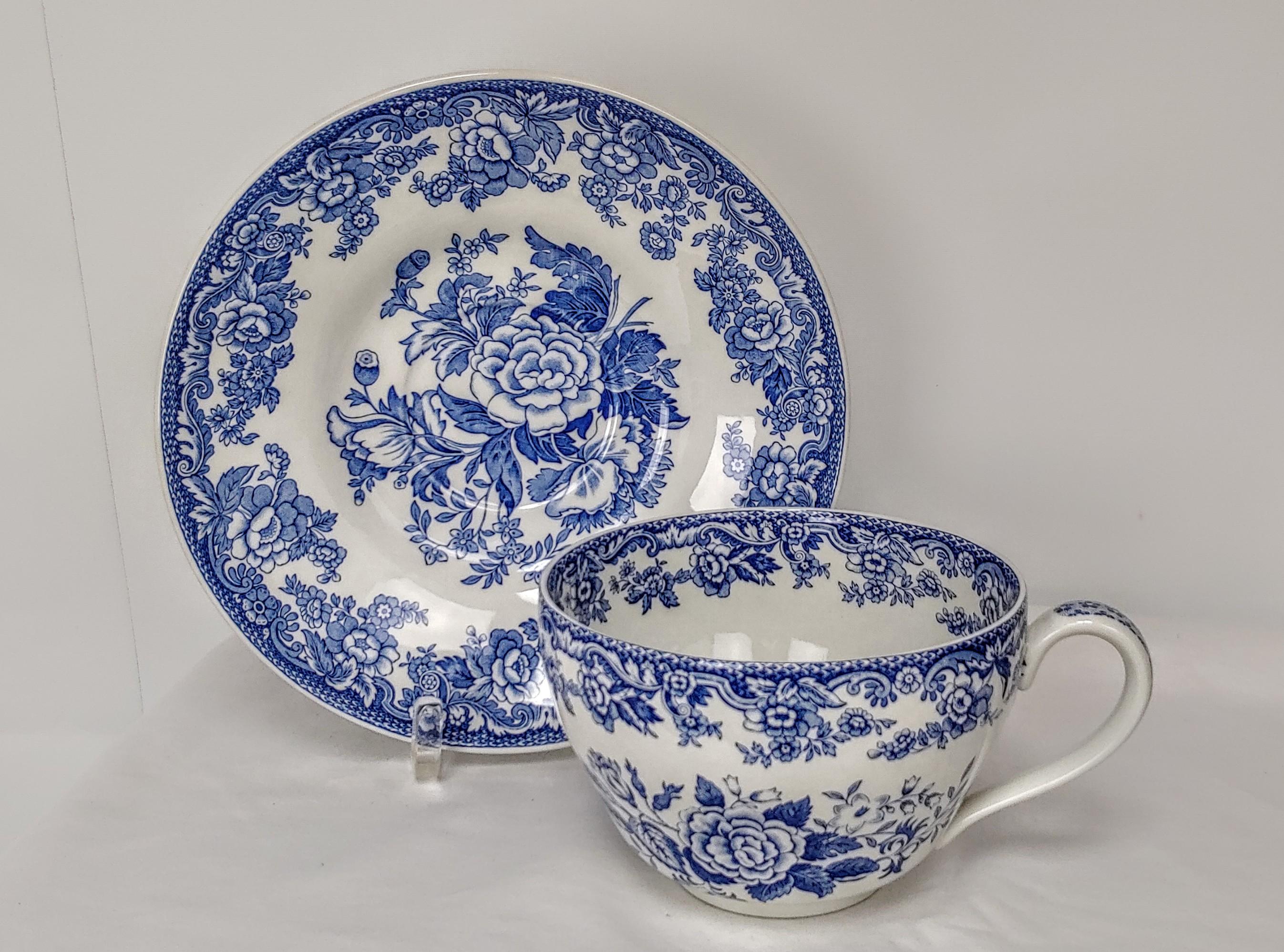 Vintage the Spode Blue Room Collection British Flowers Jumbo Cup 