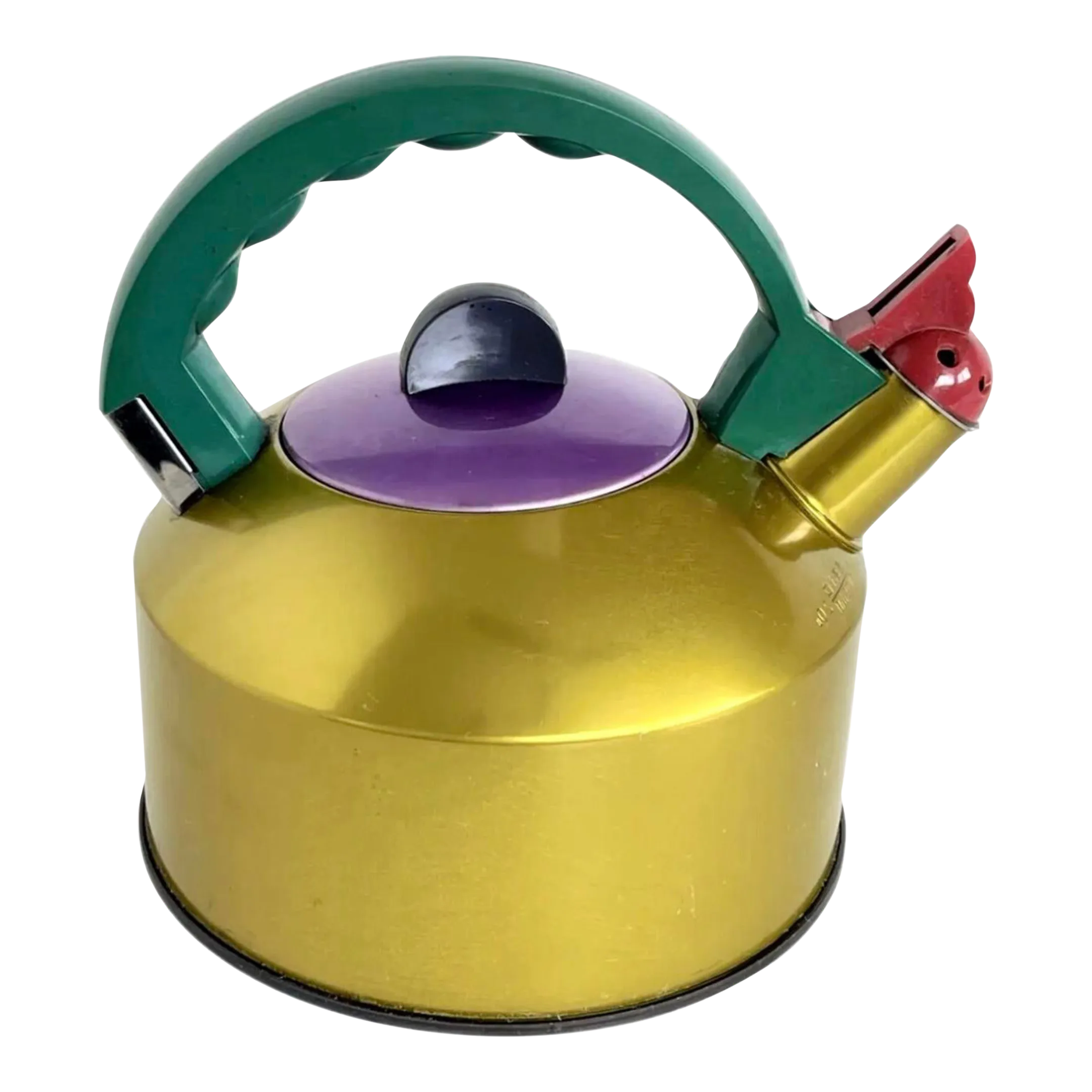 1980s Vintage Ikea Postmodern Memphis Anodized Aluminum Whistling