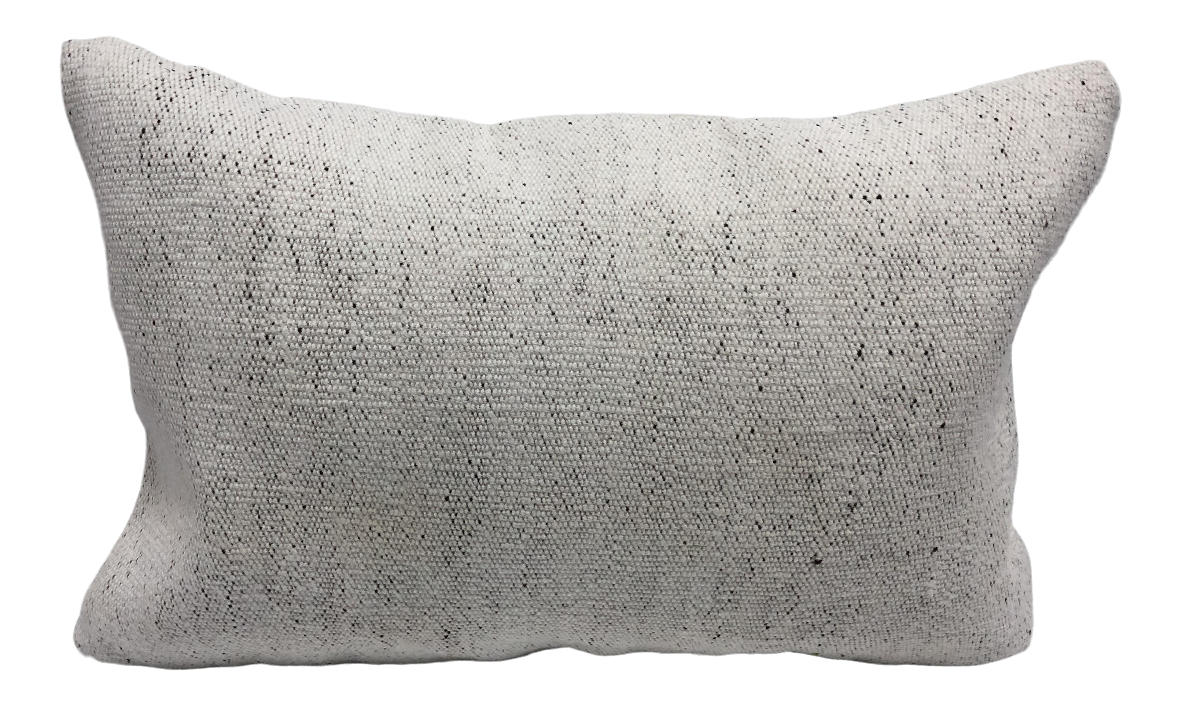 Turkish Antique White Organic Decorative Kilim Pillow Chairish