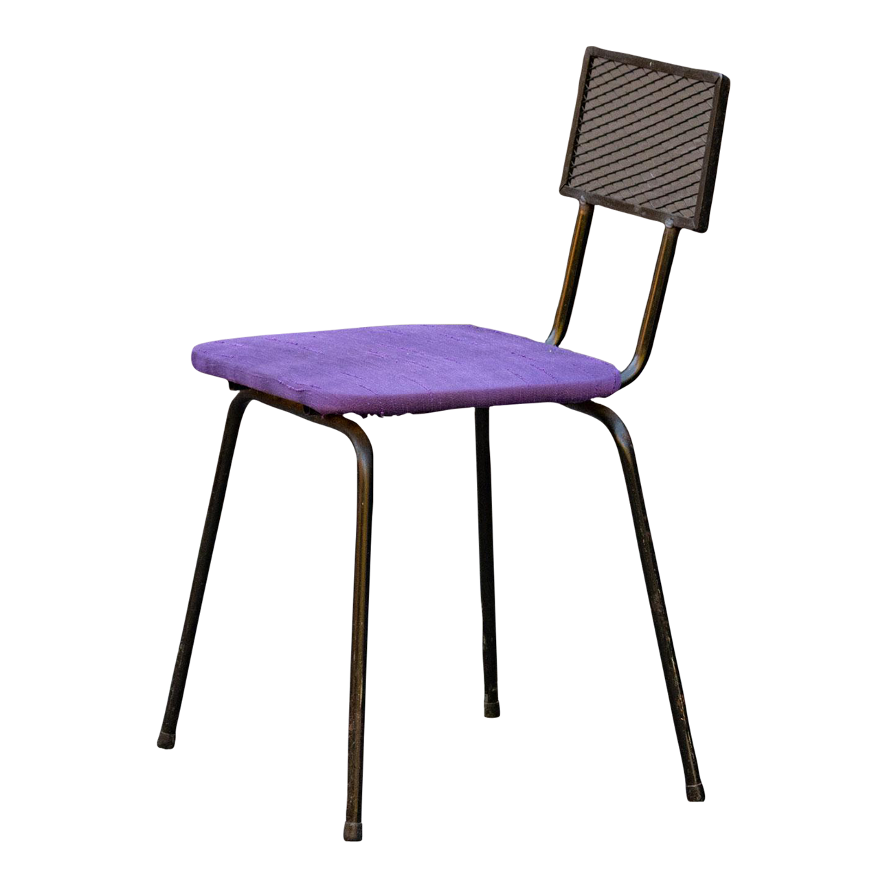 Mid Century Expanded Metal Back Chair by Loroman Chairish