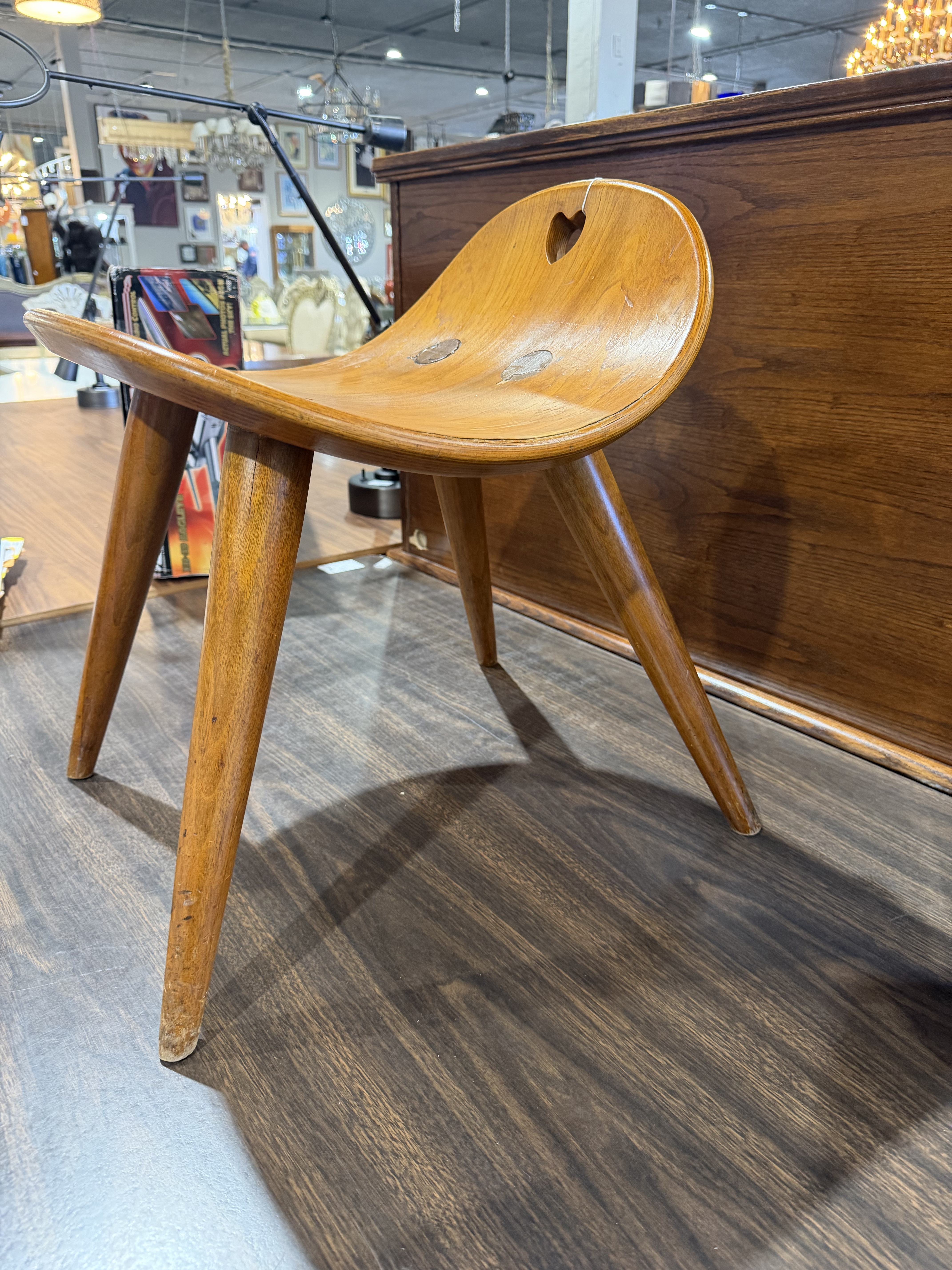 Attributed to Dunbar Heart Stool by Edward Wormley